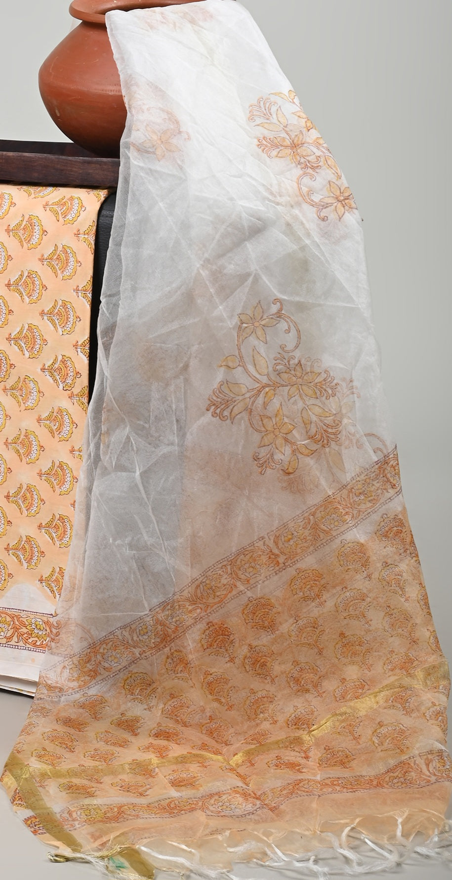 ORGANZA DUPATTA COTTON SUIT