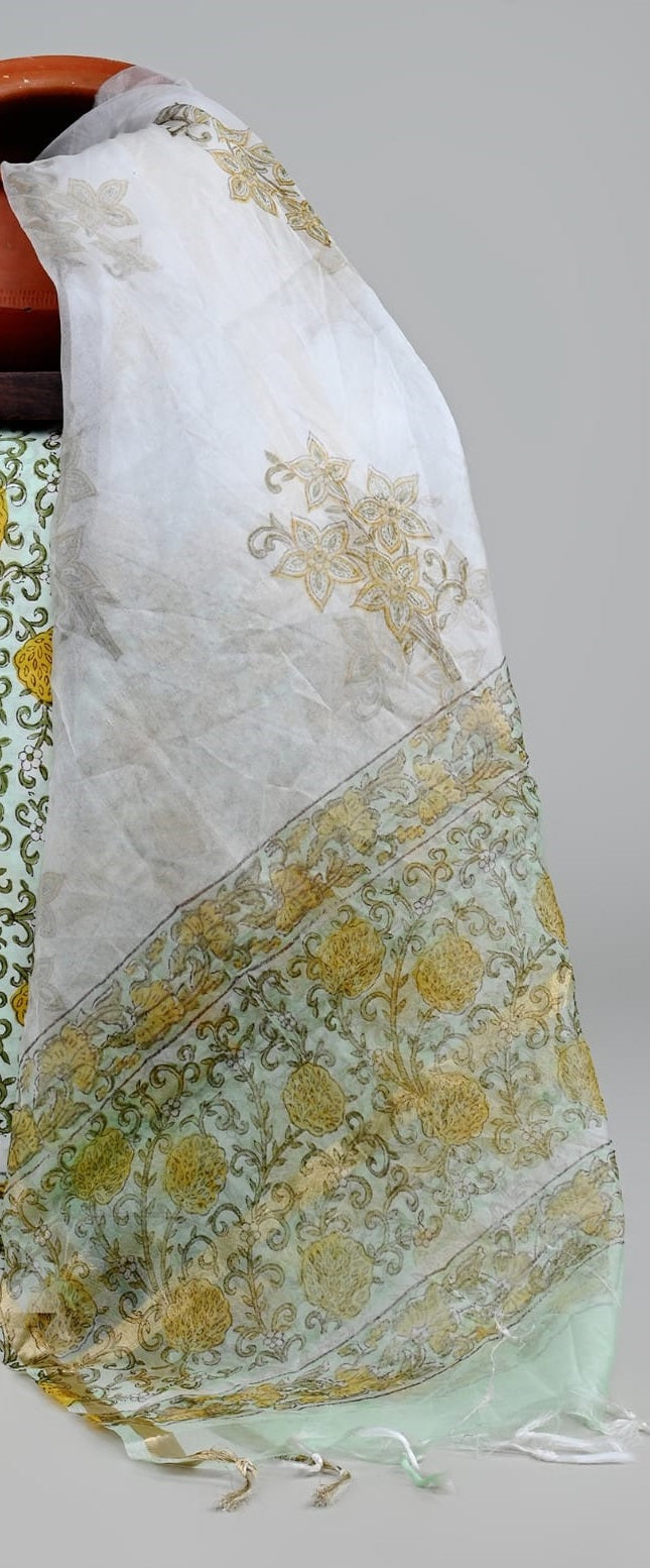 ORGANZA DUPATTA COTTON SUIT