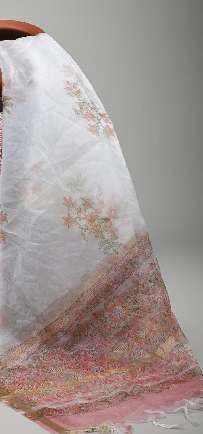 ORGANZA DUPATTA COTTON SUIT