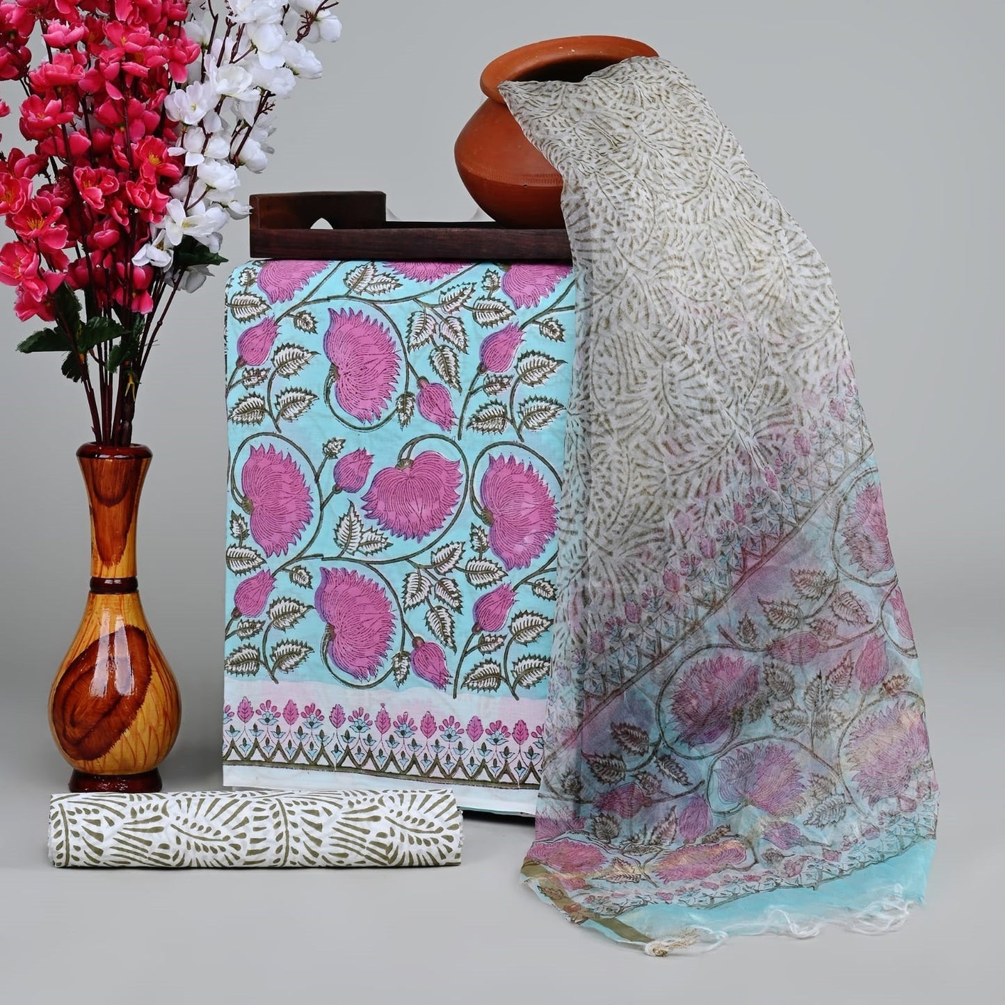 ORGANZA DUPATTA COTTON SUIT