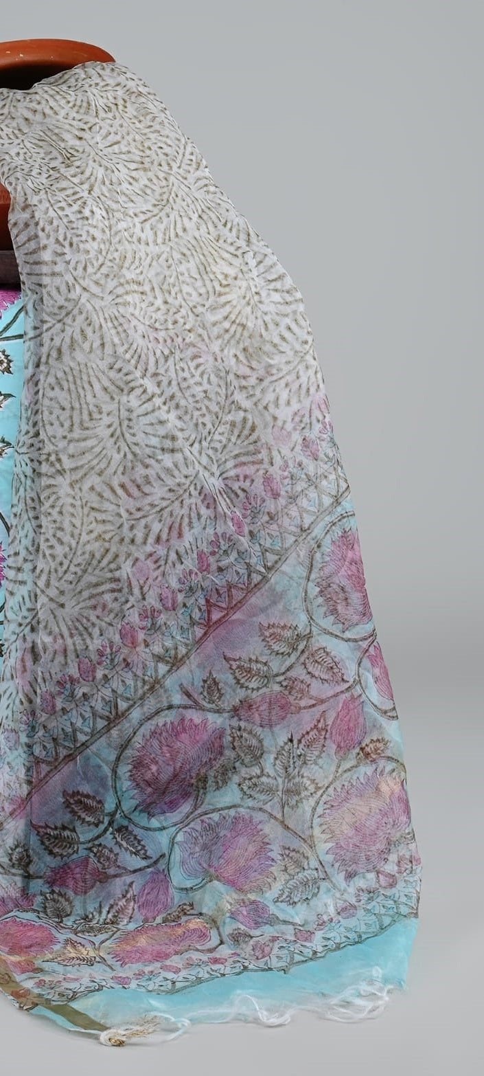 ORGANZA DUPATTA COTTON SUIT