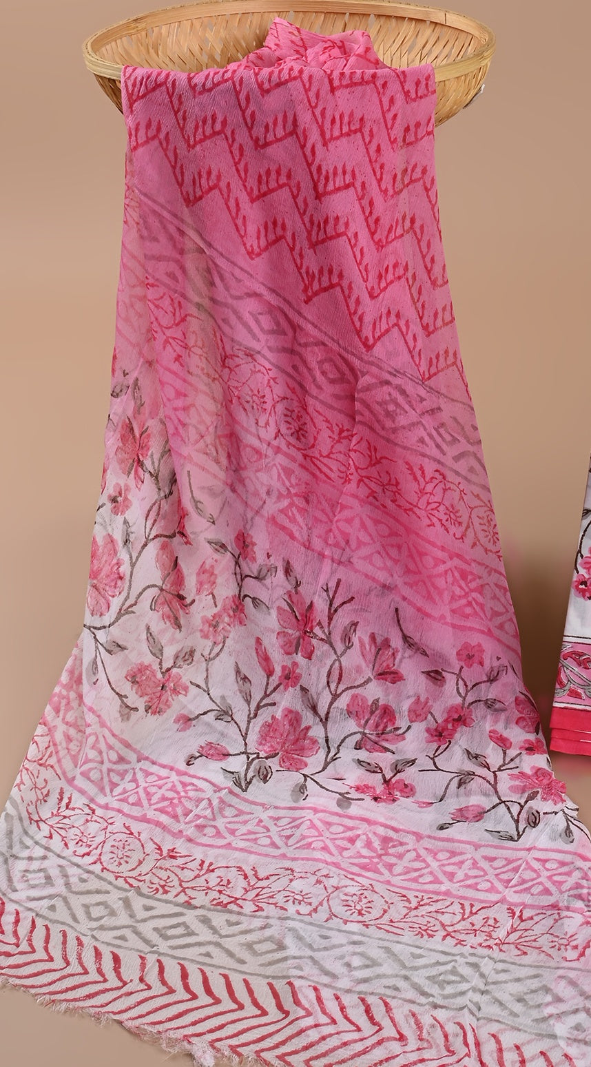 CHIFFON DUPATTA COTTON SUIT