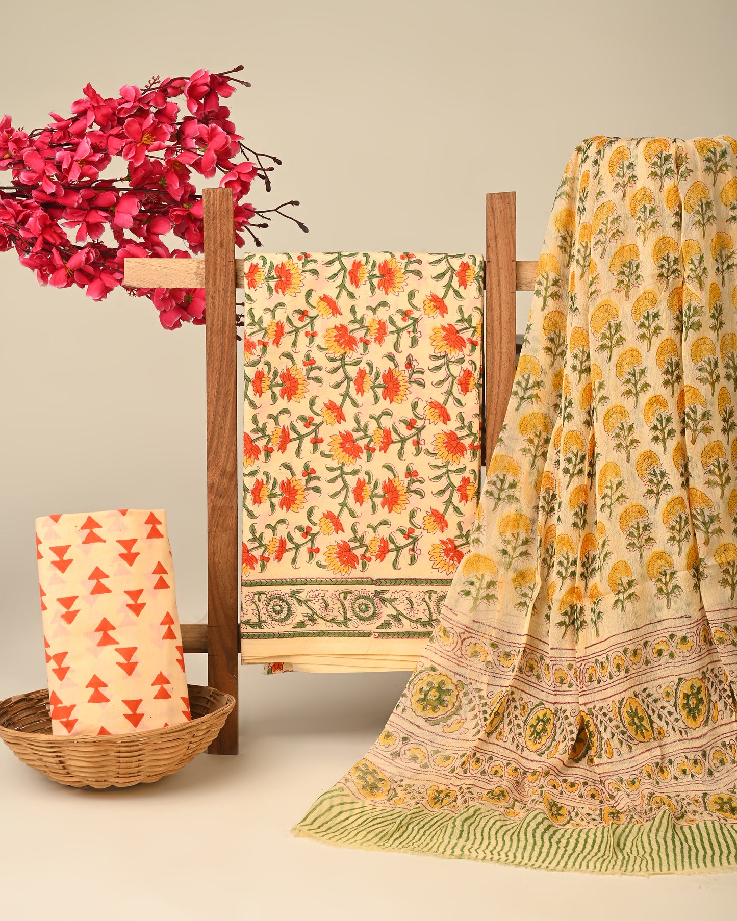 CHIFFON DUPATTA COTTON SUIT