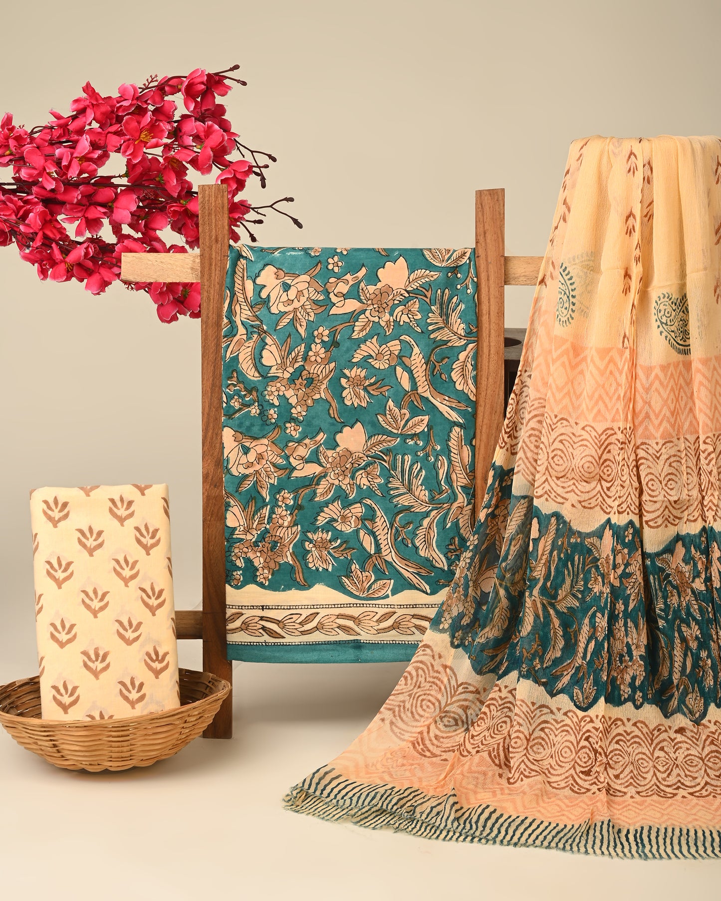CHIFFON DUPATTA COTTON SUIT