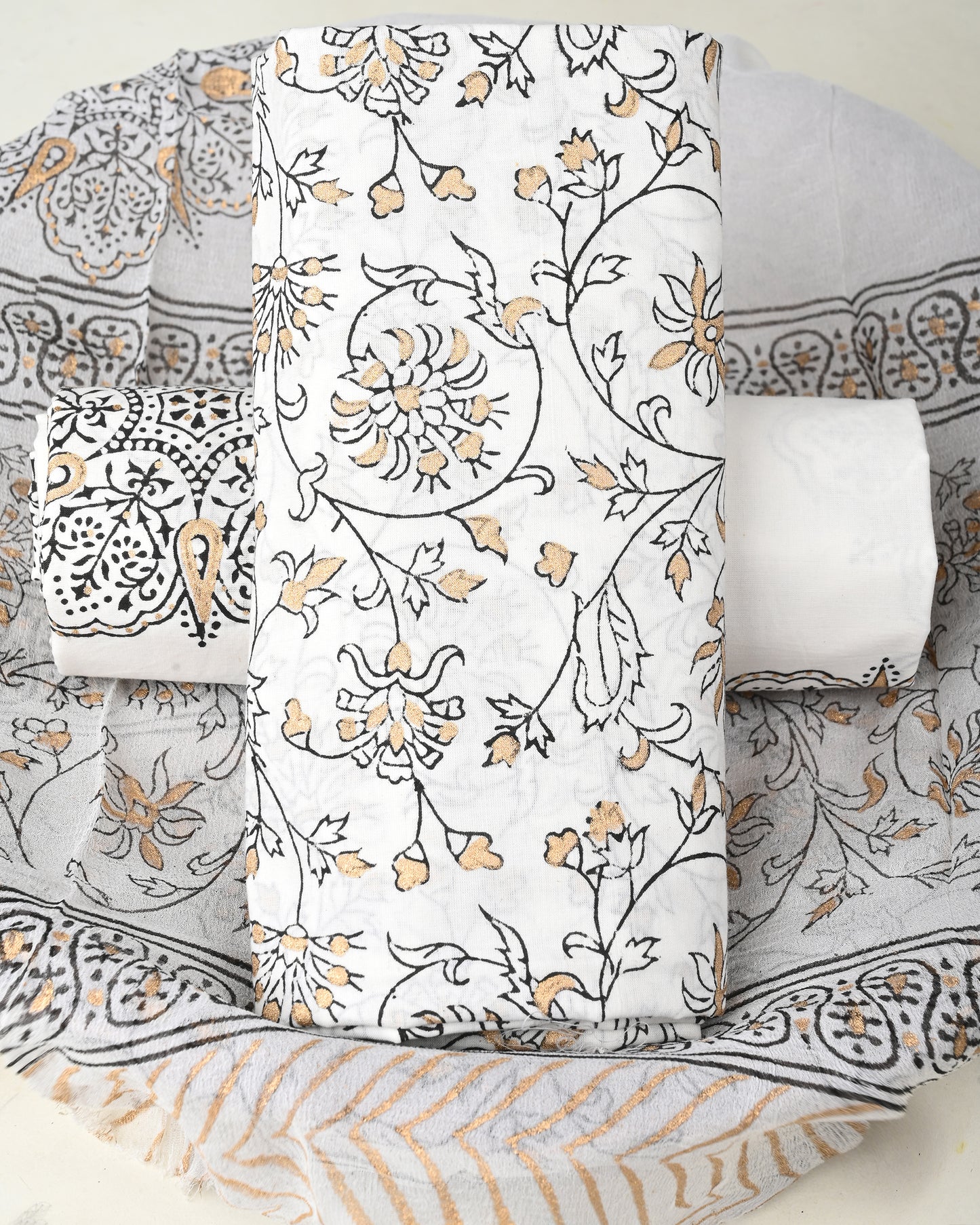 CHIFFON DUPATTA COTTON SUIT