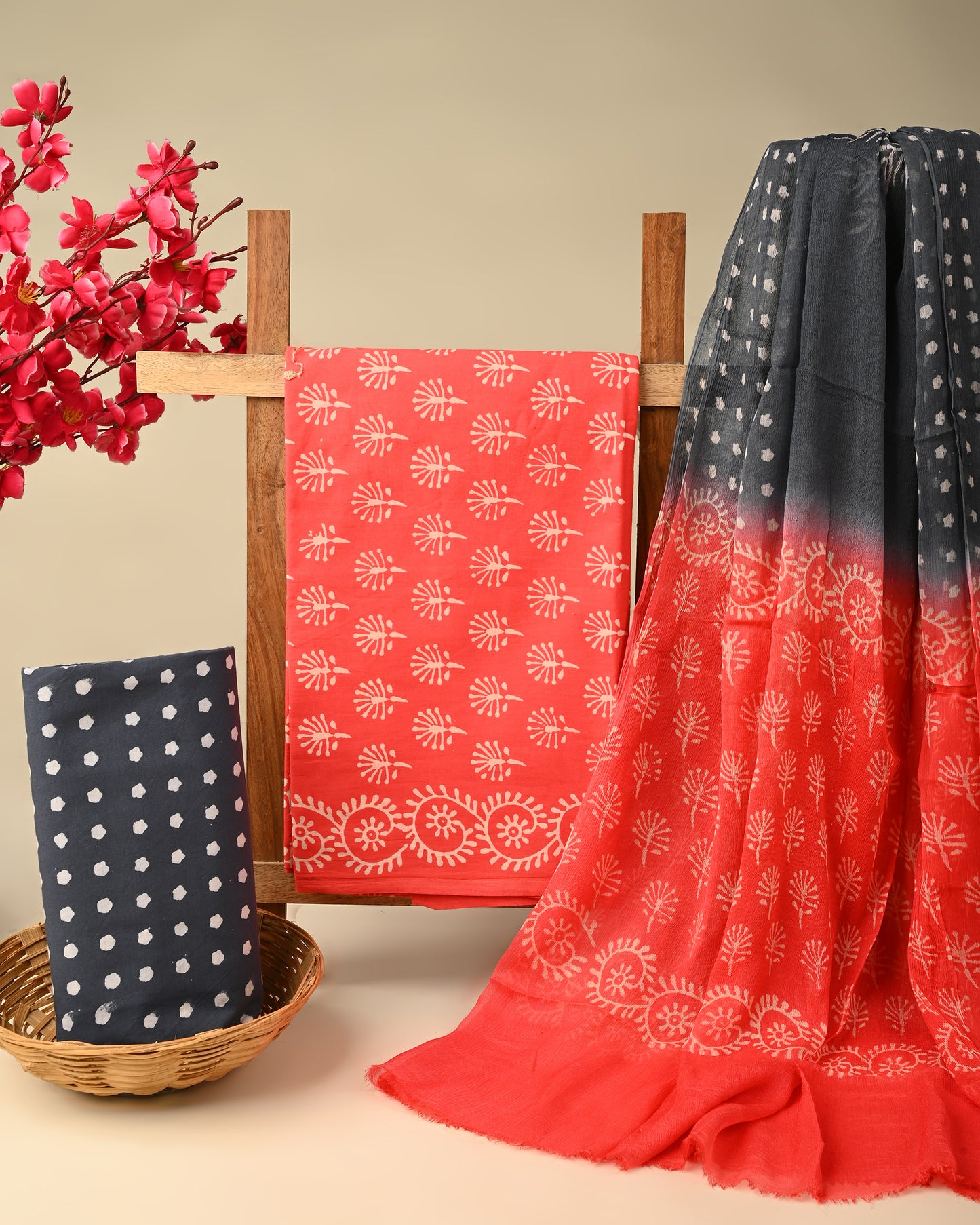 CHIFFON DUPATTA COTTON SUIT
