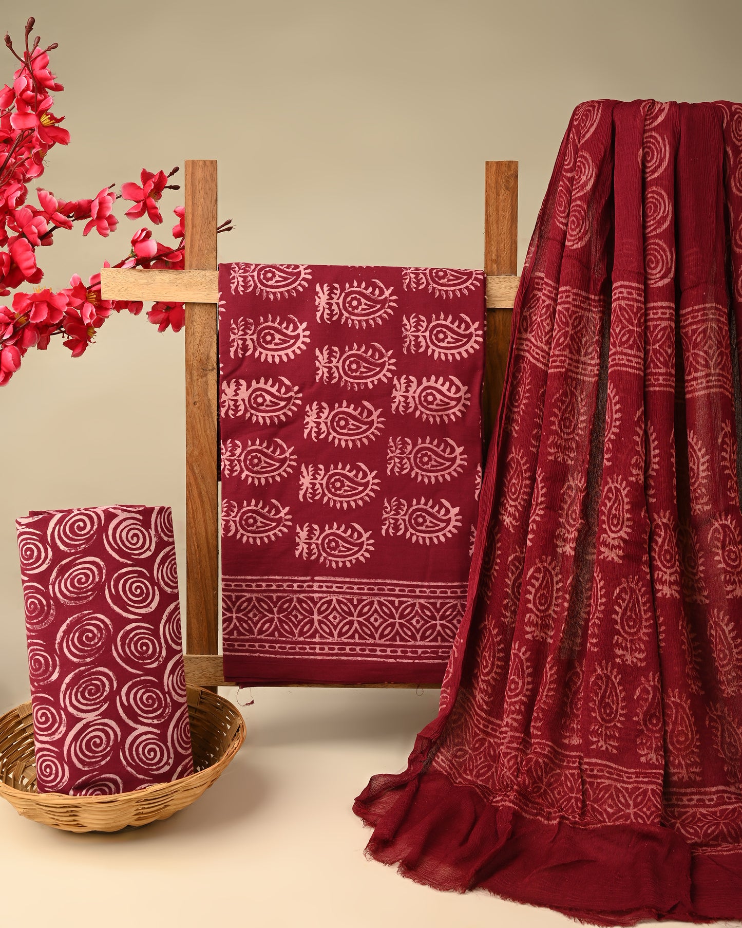 CHIFFON DUPATTA COTTON SUIT