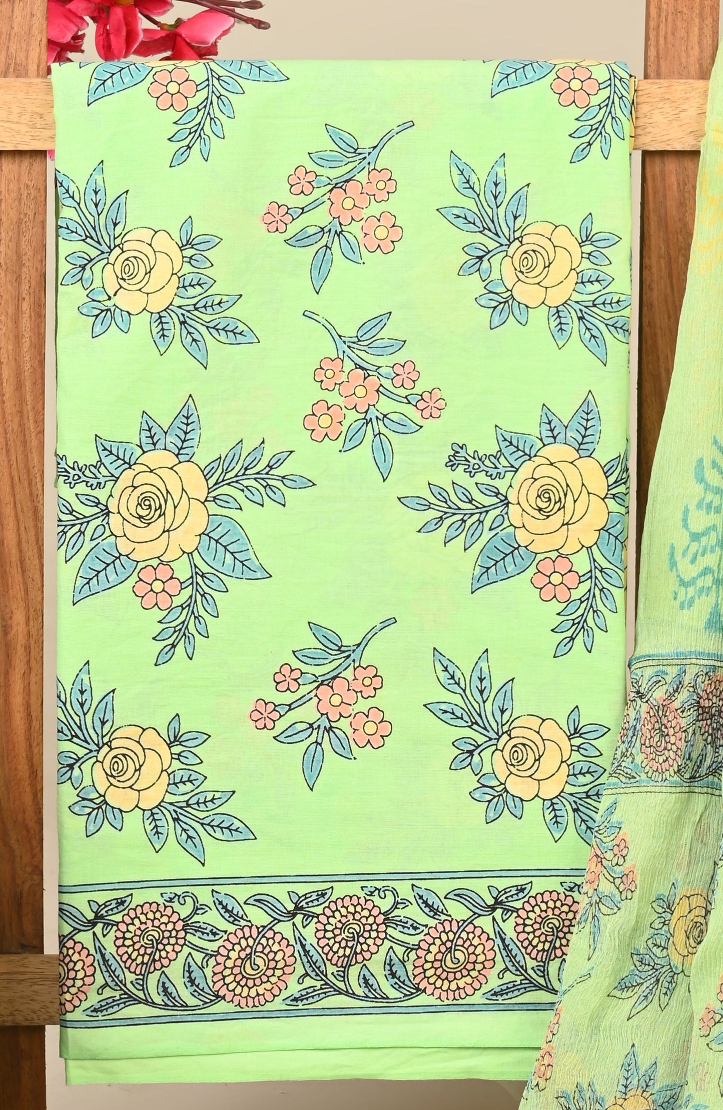 CHIFFON DUPATTA COTTON SUIT