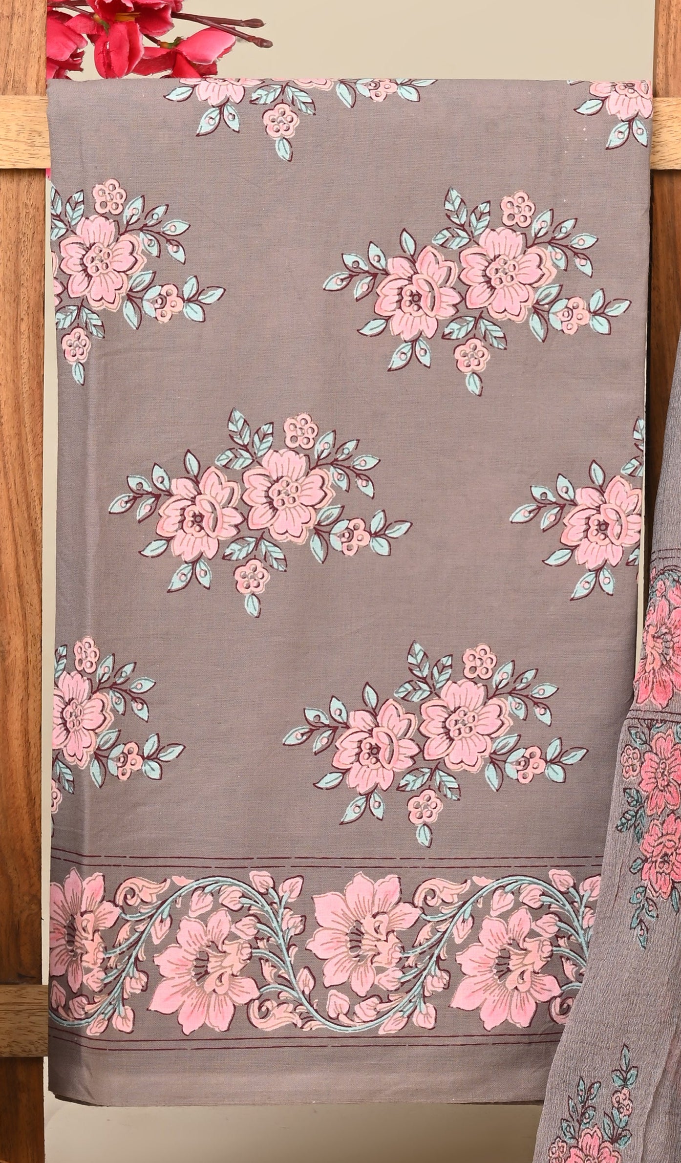 CHIFFON DUPATTA COTTON SUIT