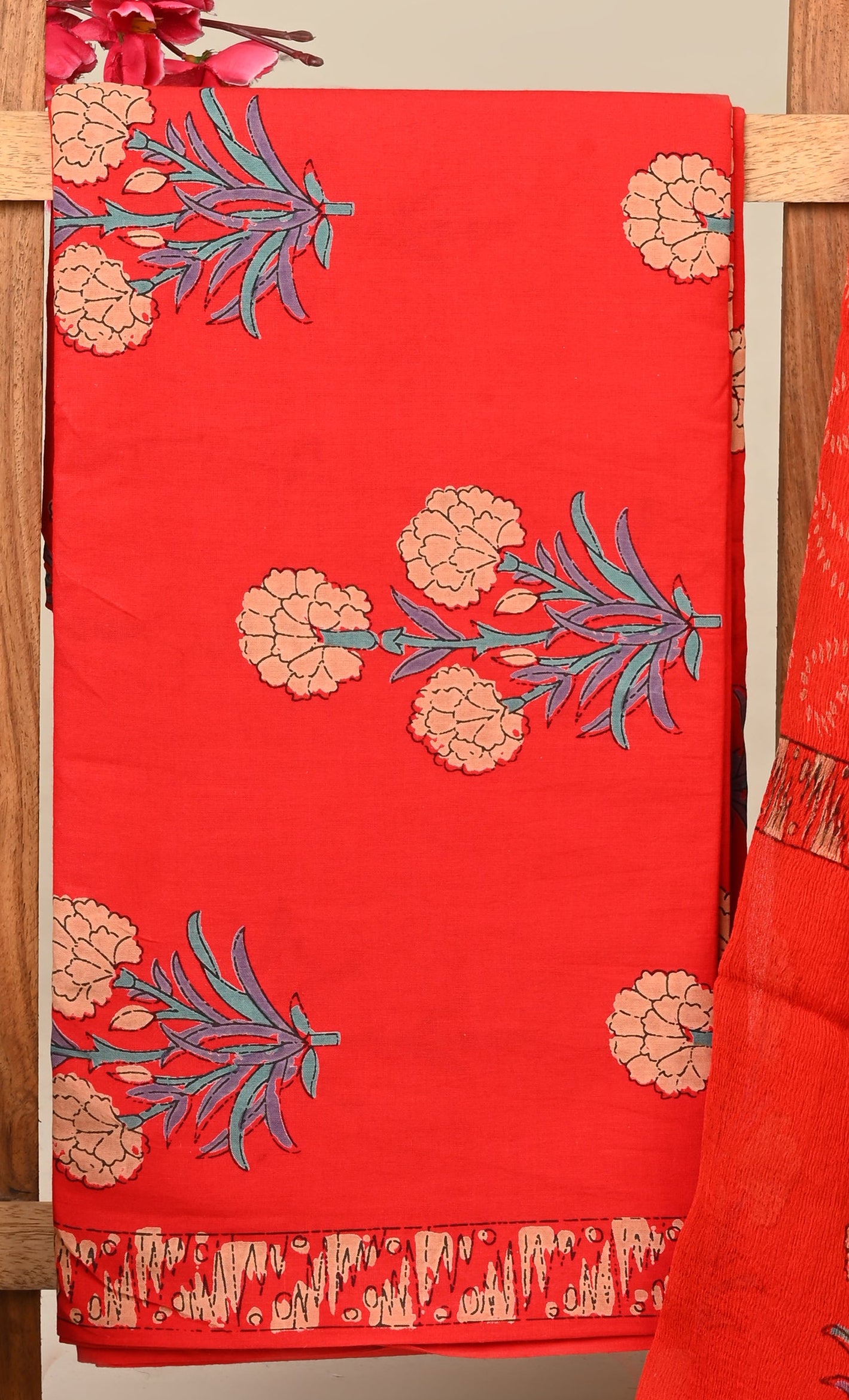 CHIFFON DUPATTA COTTON SUIT