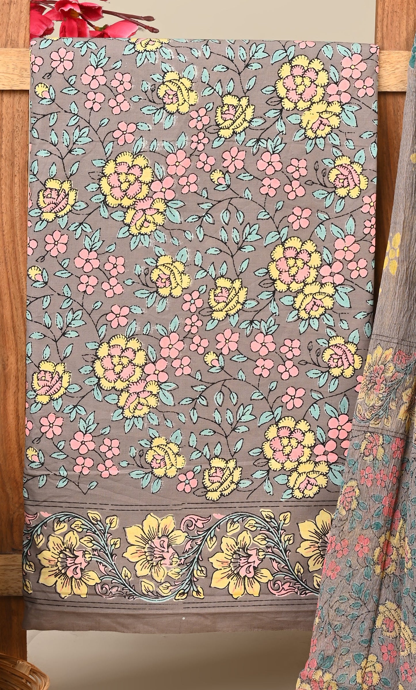 CHIFFON DUPATTA COTTON SUIT