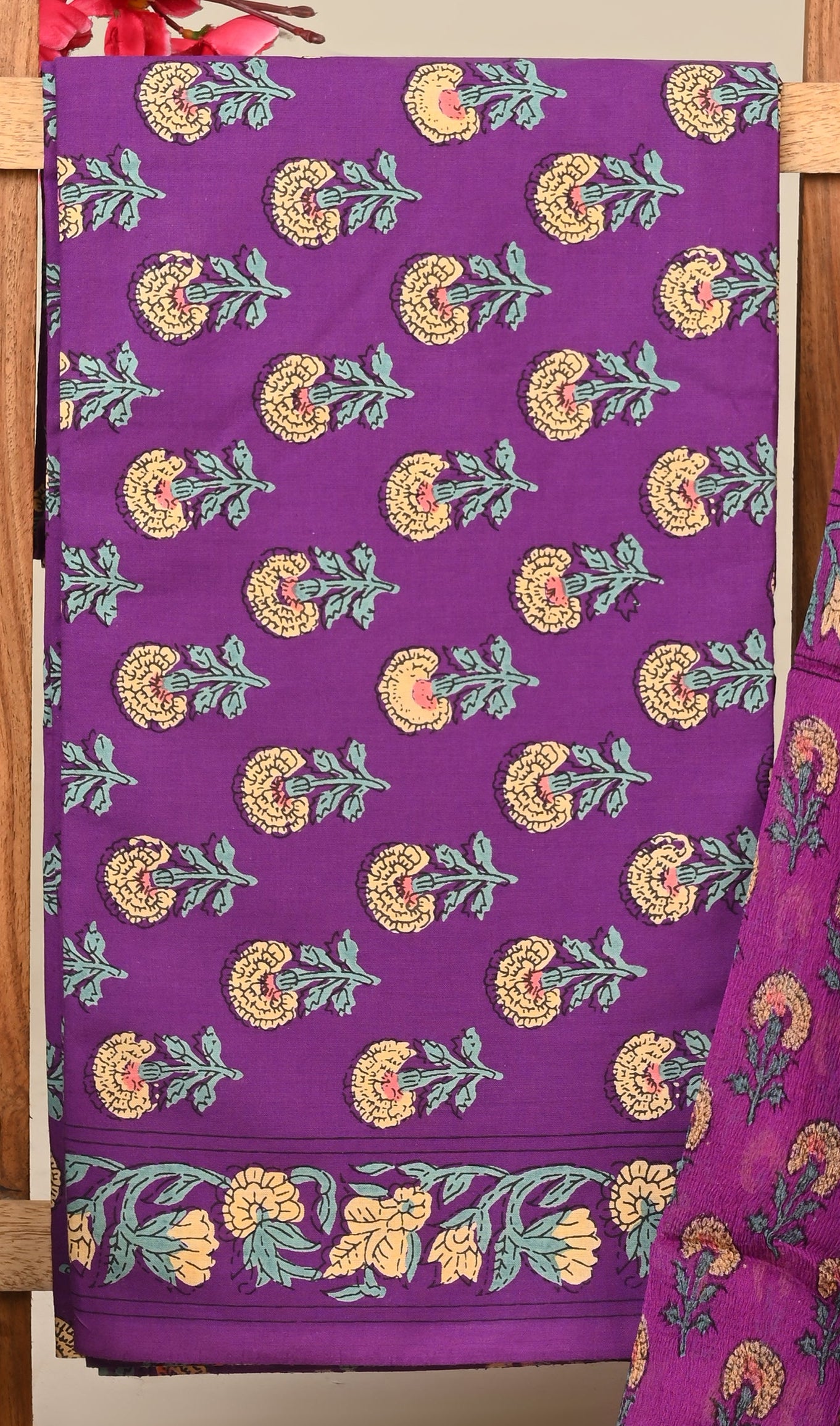 CHIFFON DUPATTA COTTON SUIT