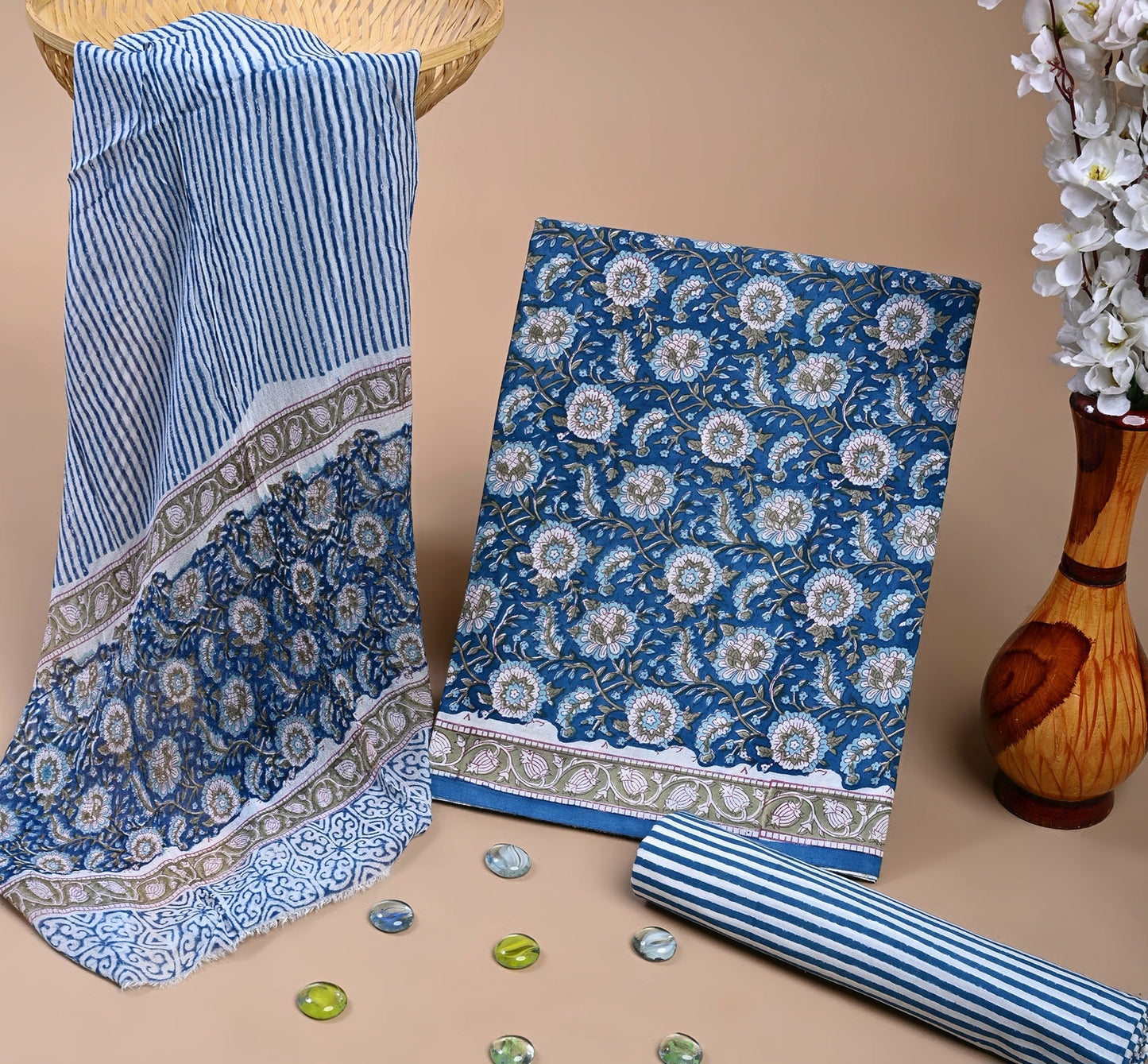 CHIFFON DUPATTA COTTON SUIT