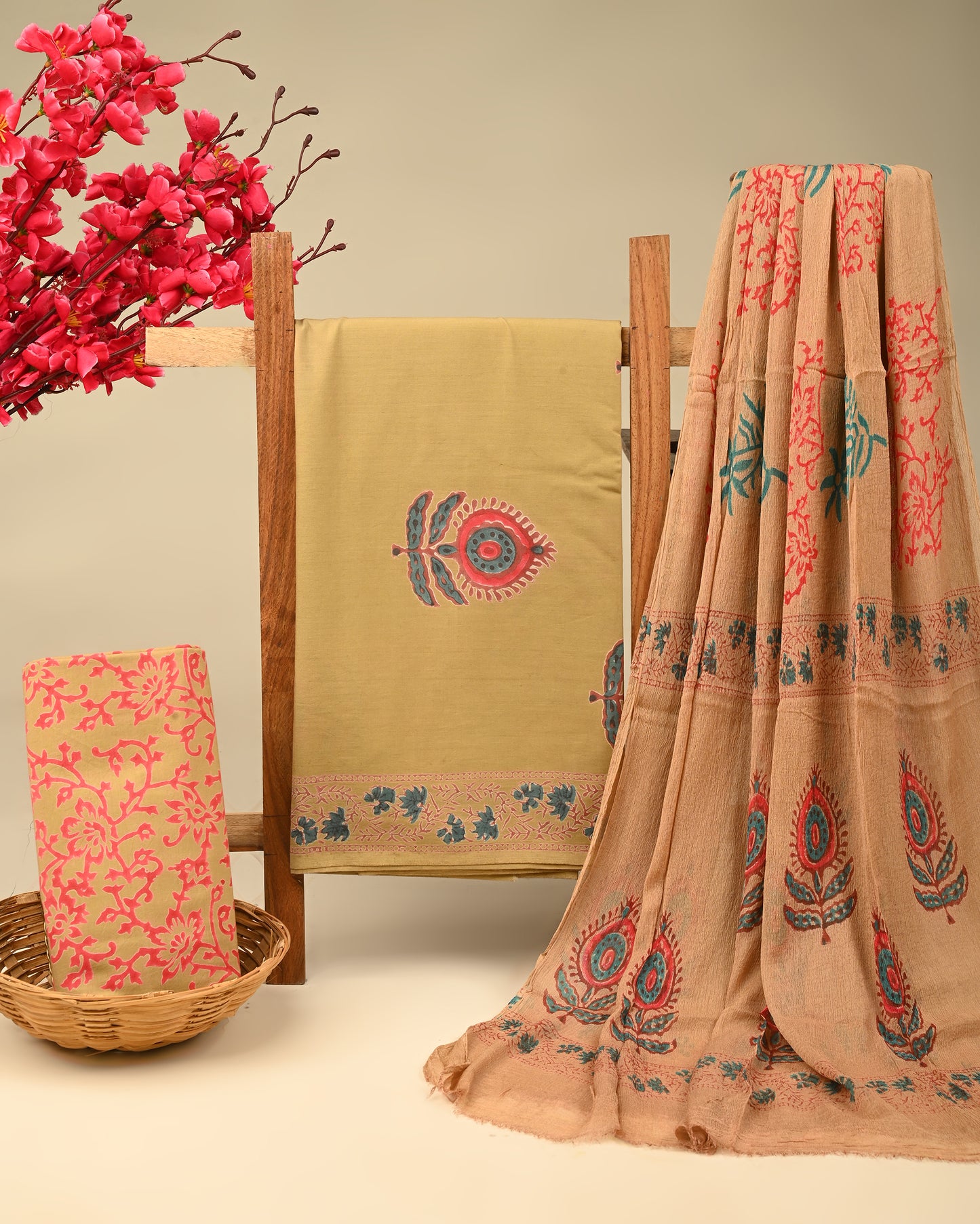CHIFFON DUPATTA COTTON SUIT