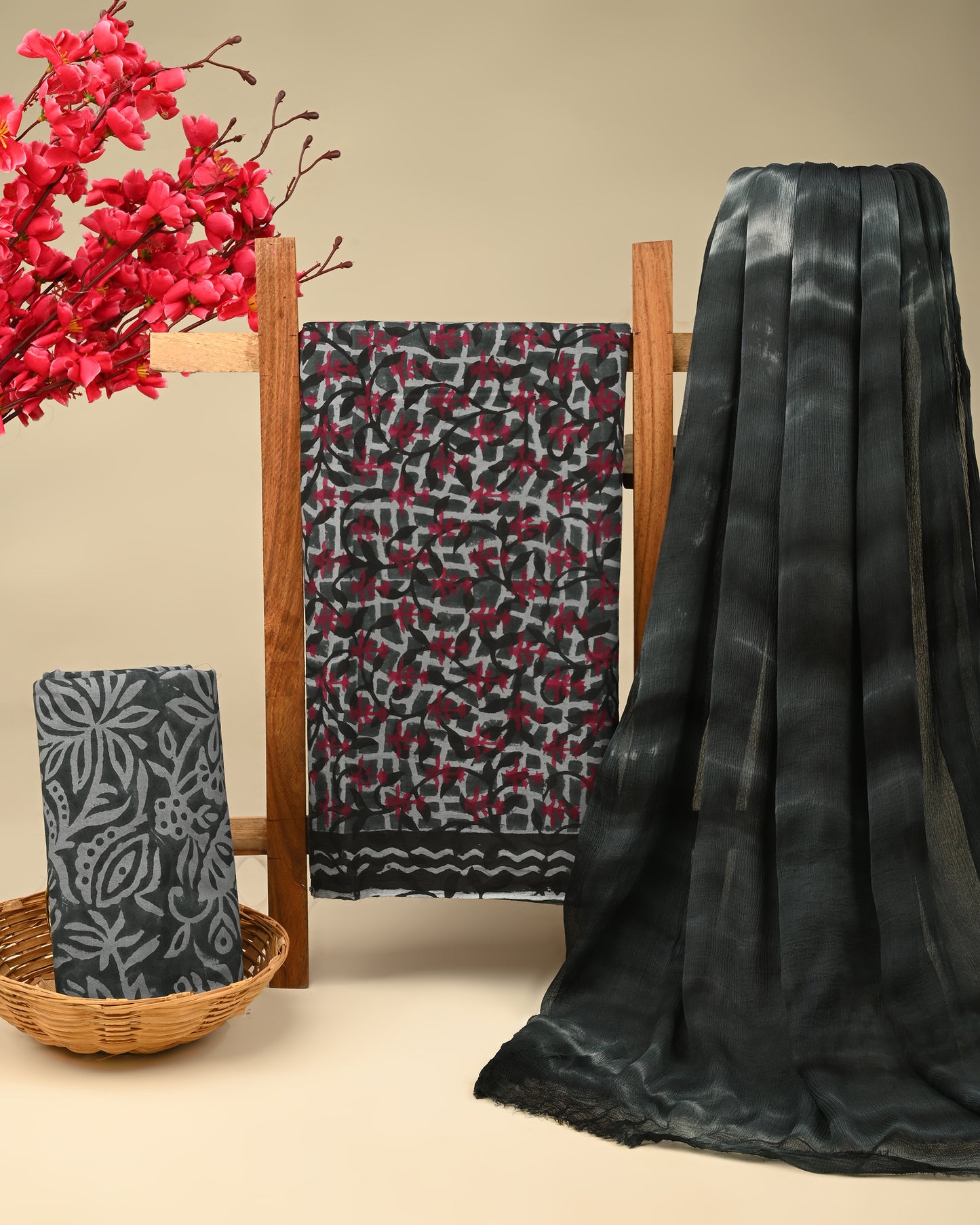 CHIFFON DUPATTA COTTON SUIT