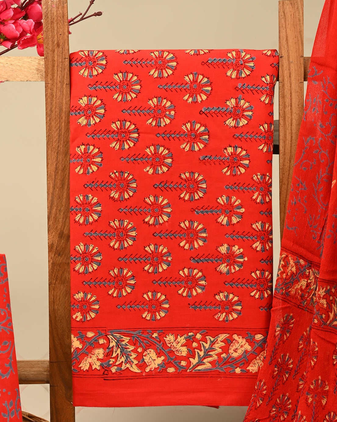 CHIFFON DUPATTA COTTON SUIT