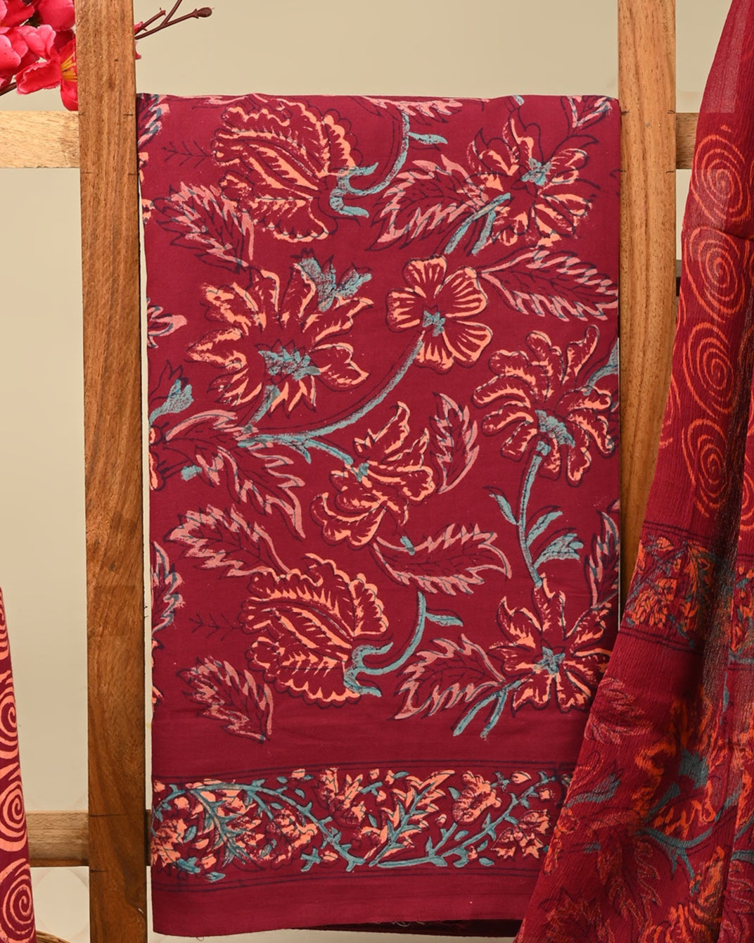 CHIFFON DUPATTA COTTON SUIT