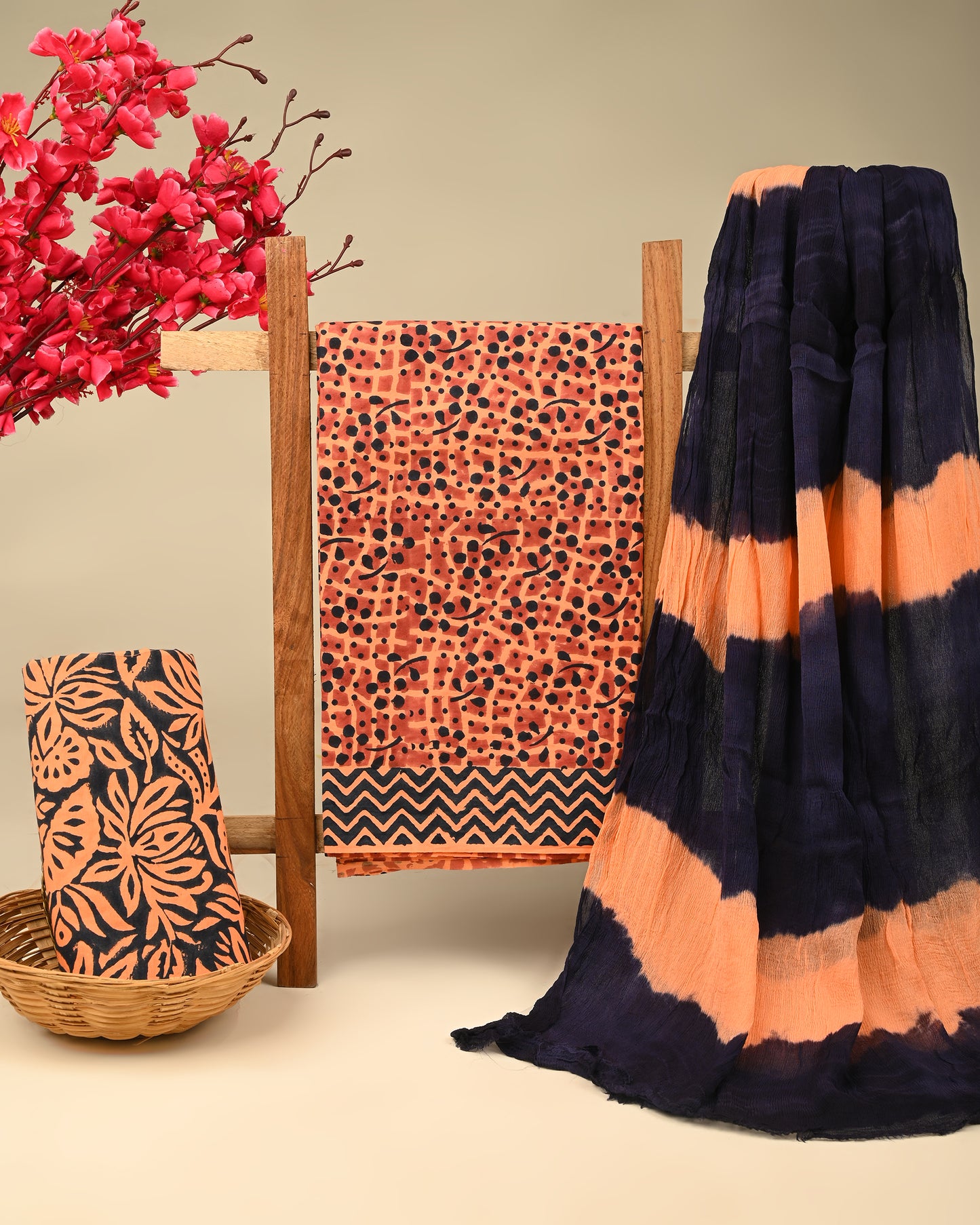 CHIFFON DUPATTA COTTON SUIT