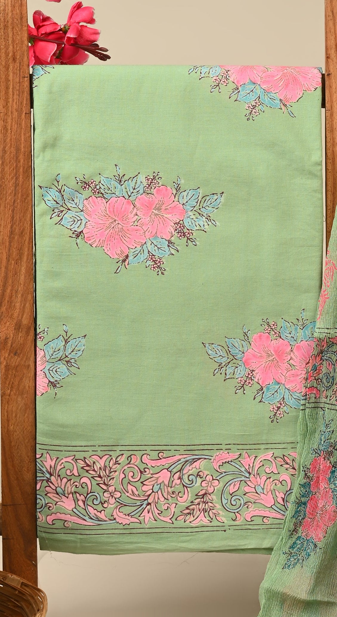 CHIFFON DUPATTA COTTON SUIT