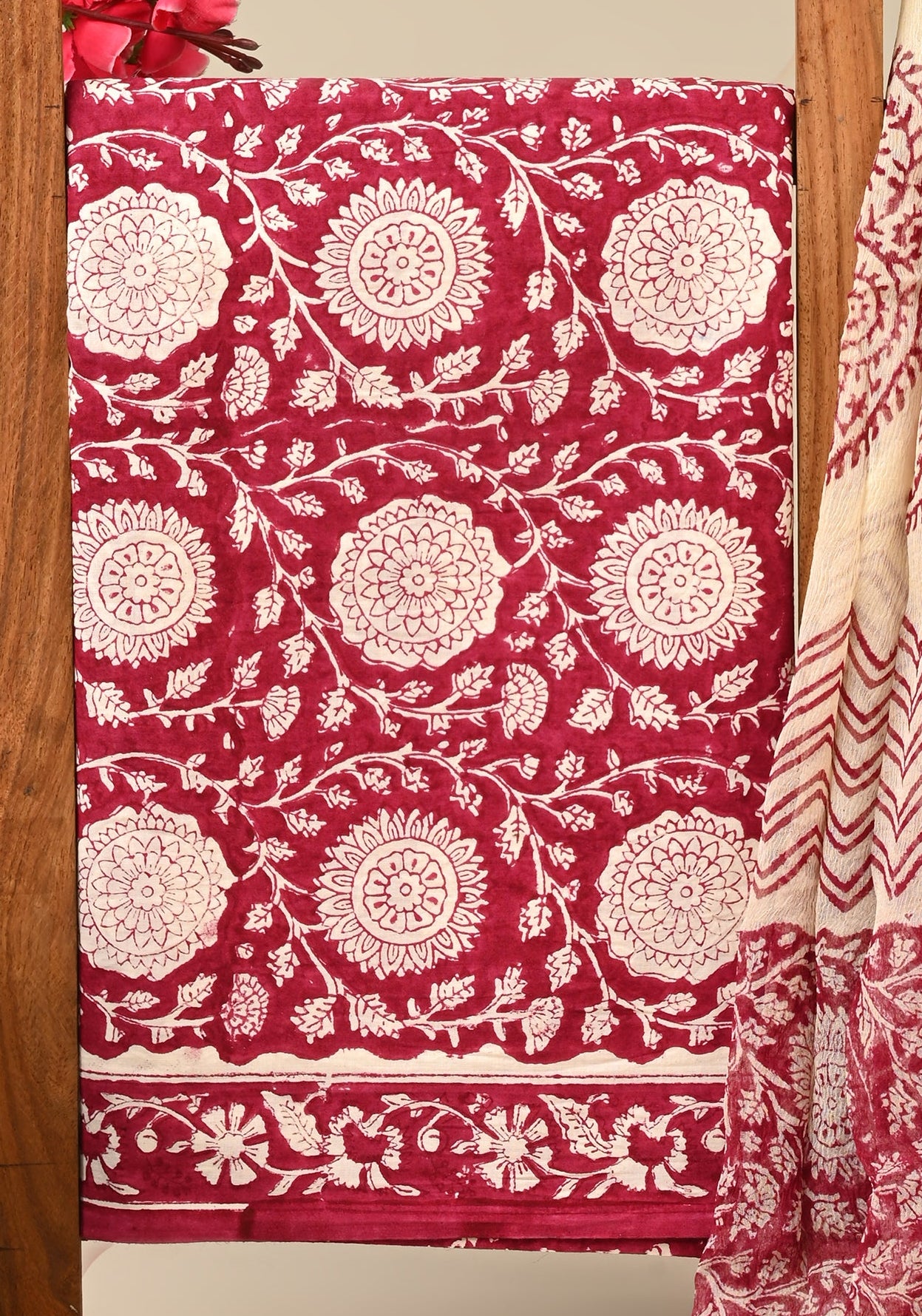 CHIFFON DUPATTA COTTON SUIT