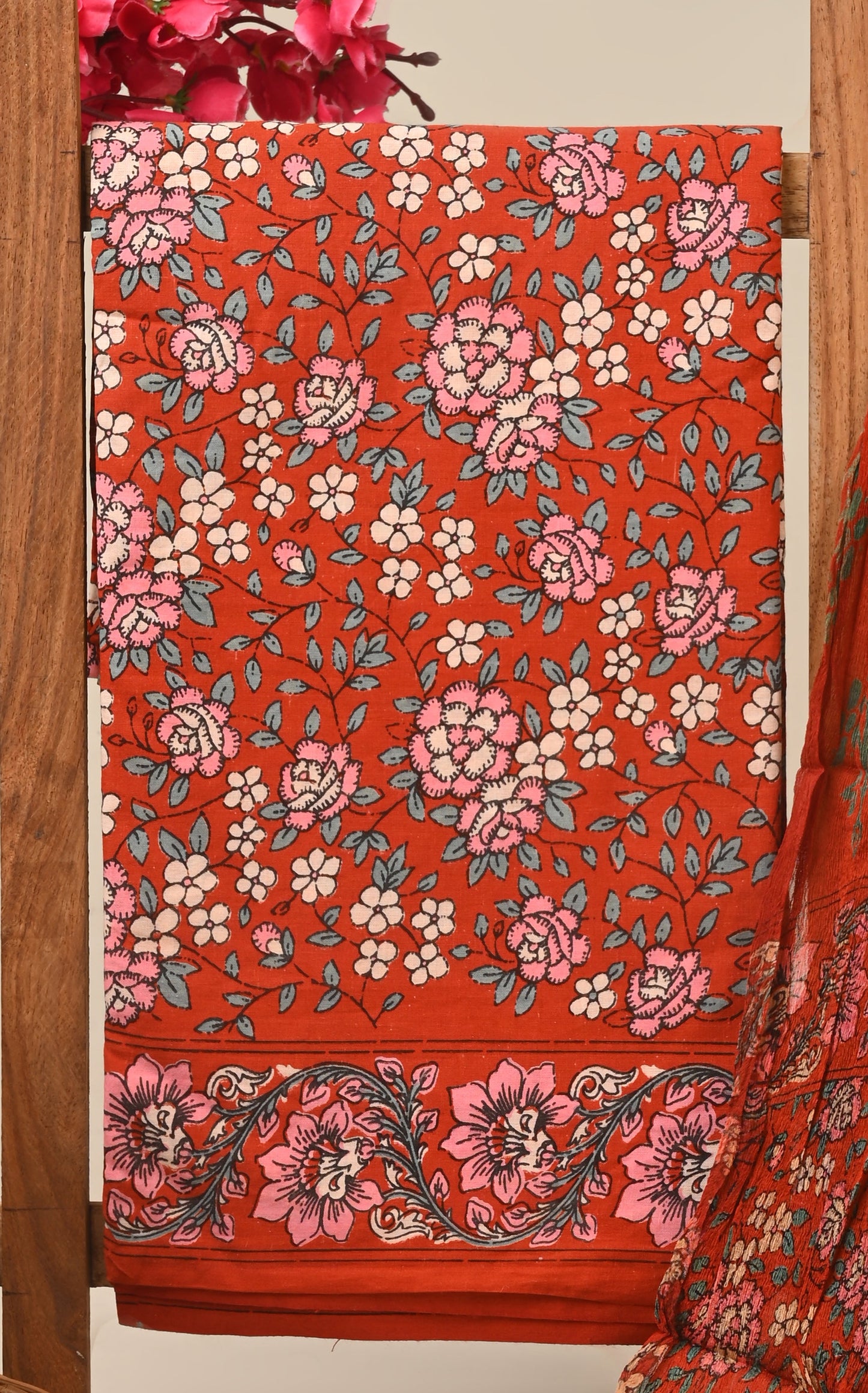 CHIFFON DUPATTA COTTON SUIT
