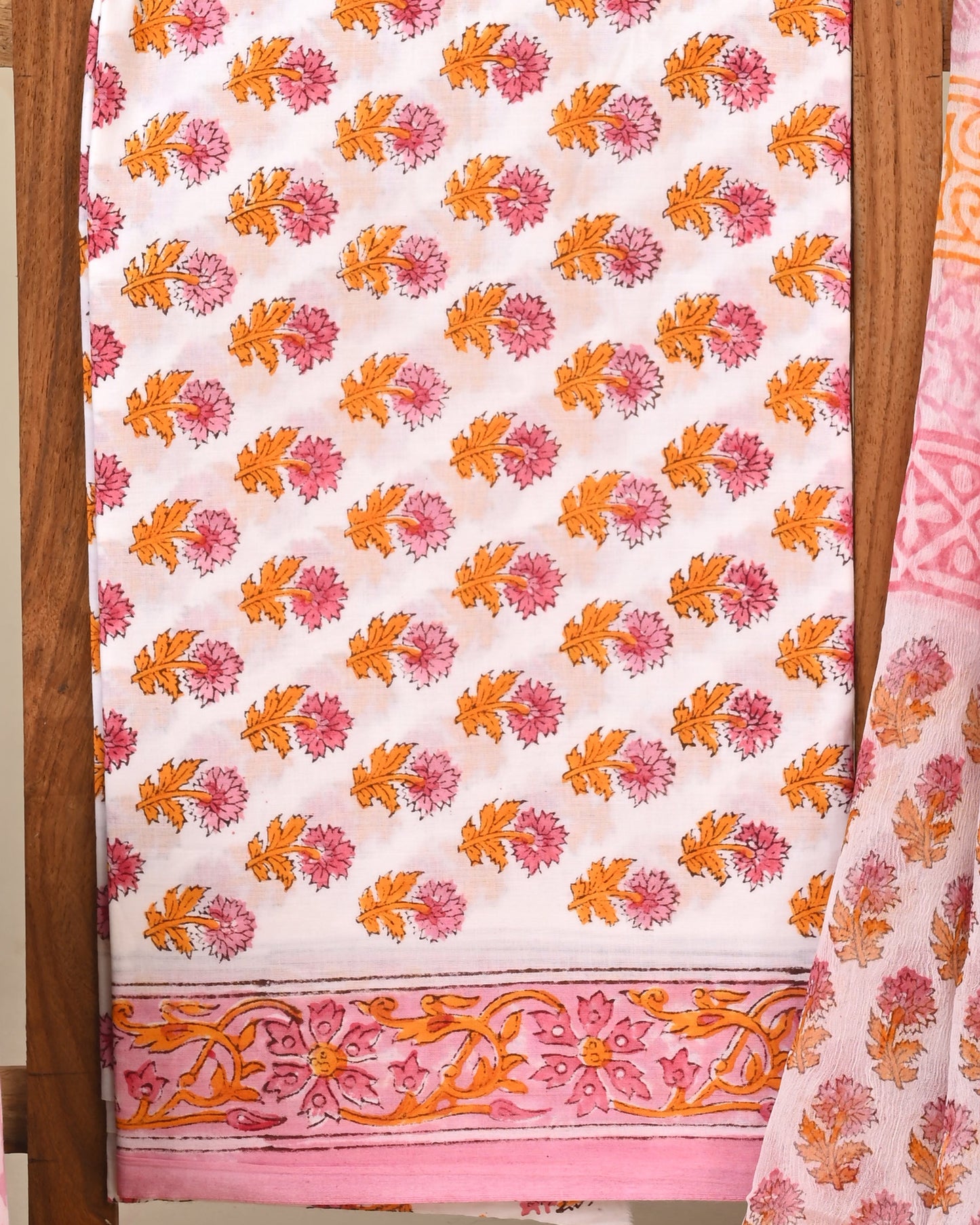 CHIFFON DUPATTA COTTON SUIT