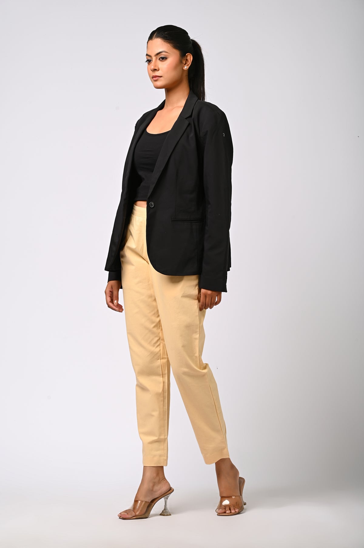 BEIGE COTTON PANT FOR WOMEN
