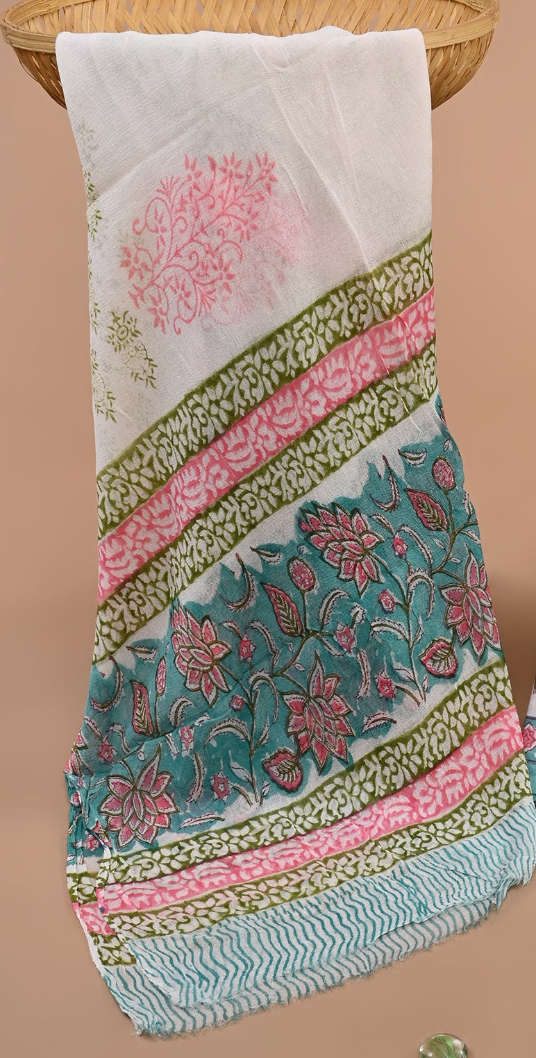 CHIFFON DUPATTA COTTON SUIT