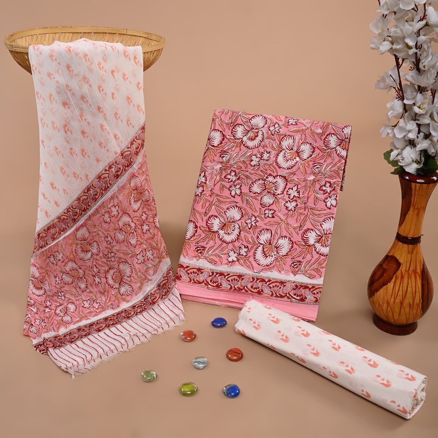 CHIFFON DUPATTA COTTON SUIT