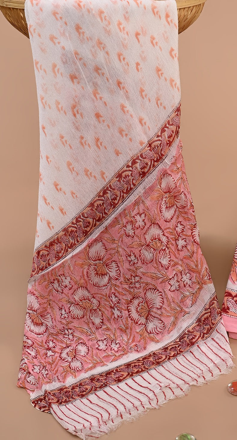 CHIFFON DUPATTA COTTON SUIT