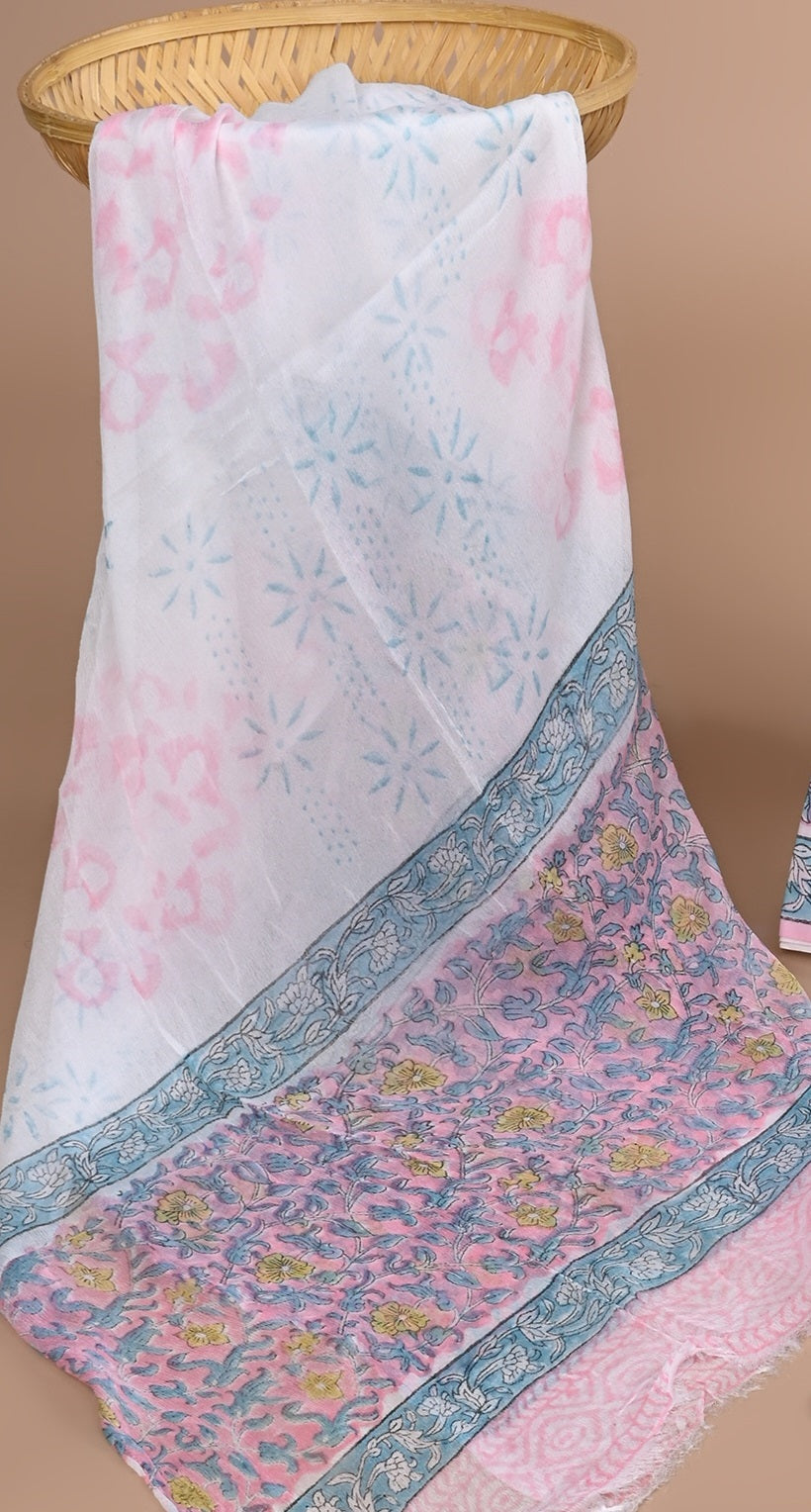 CHIFFON DUPATTA COTTON SUIT