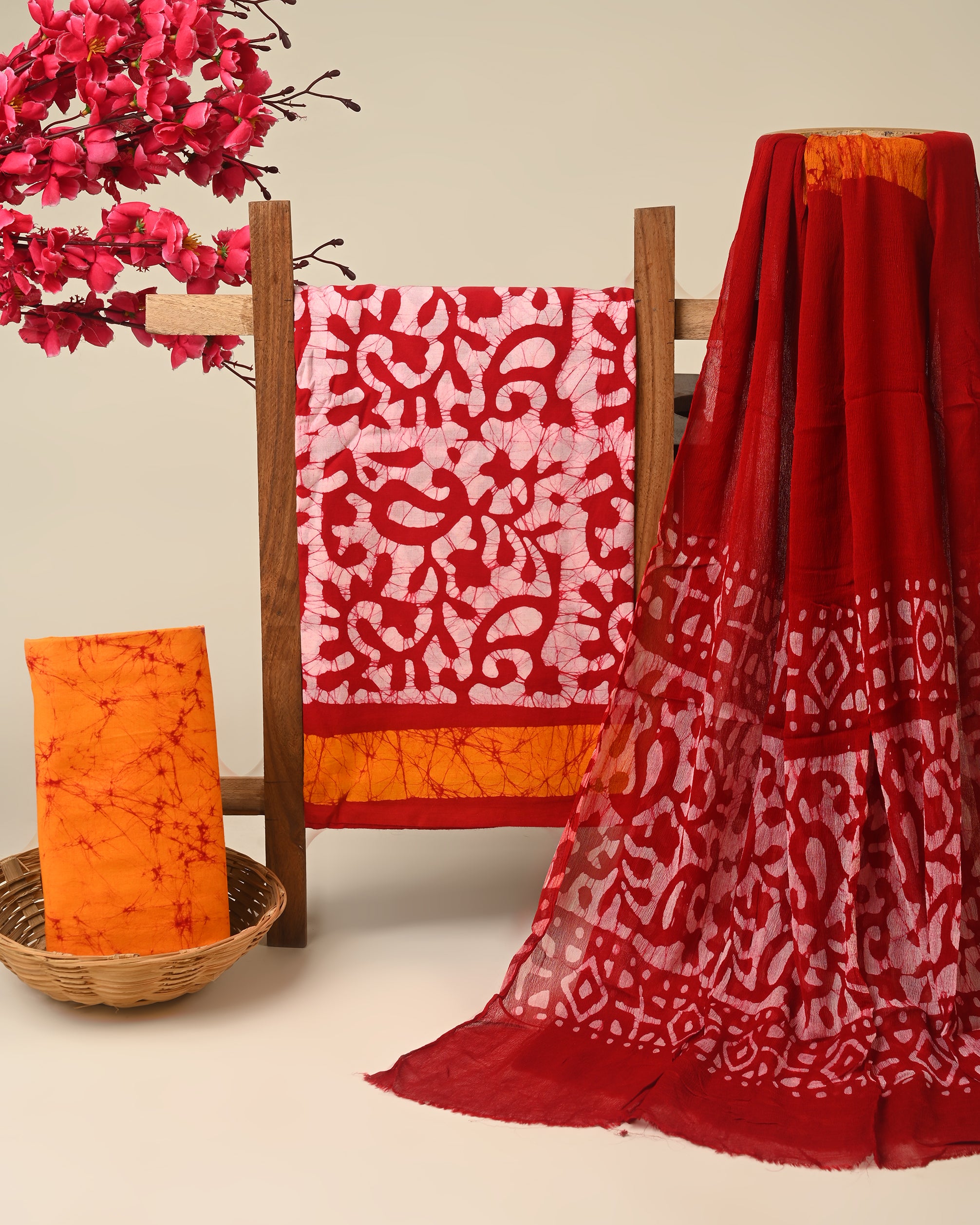 CHIFFON DUPATTA COTTON SUIT