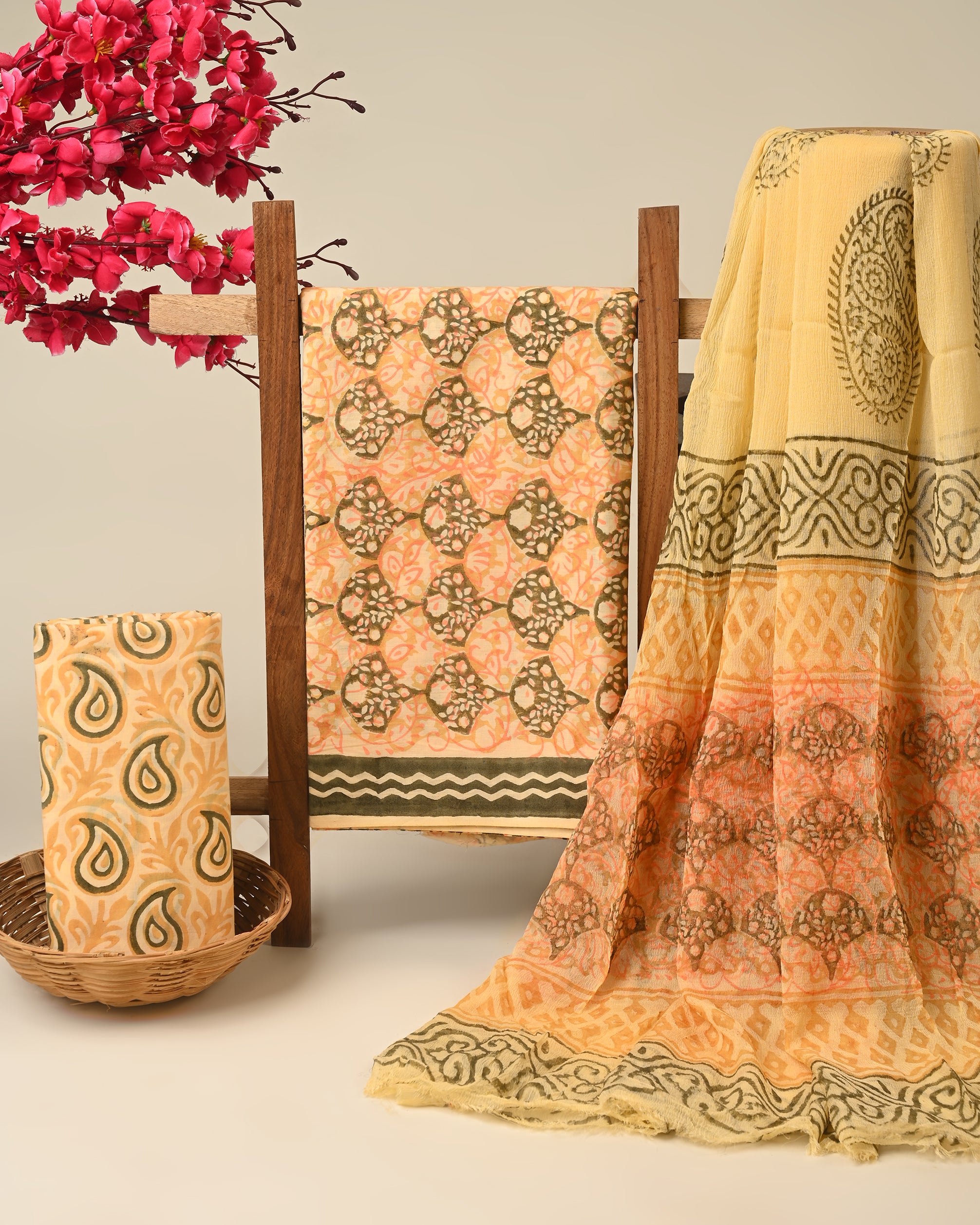 CHIFFON DUPATTA COTTON SUIT