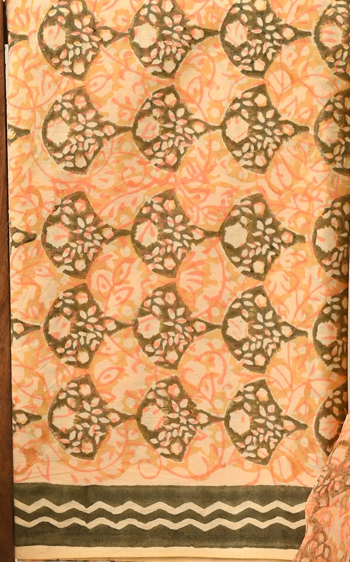 CHIFFON DUPATTA COTTON SUIT