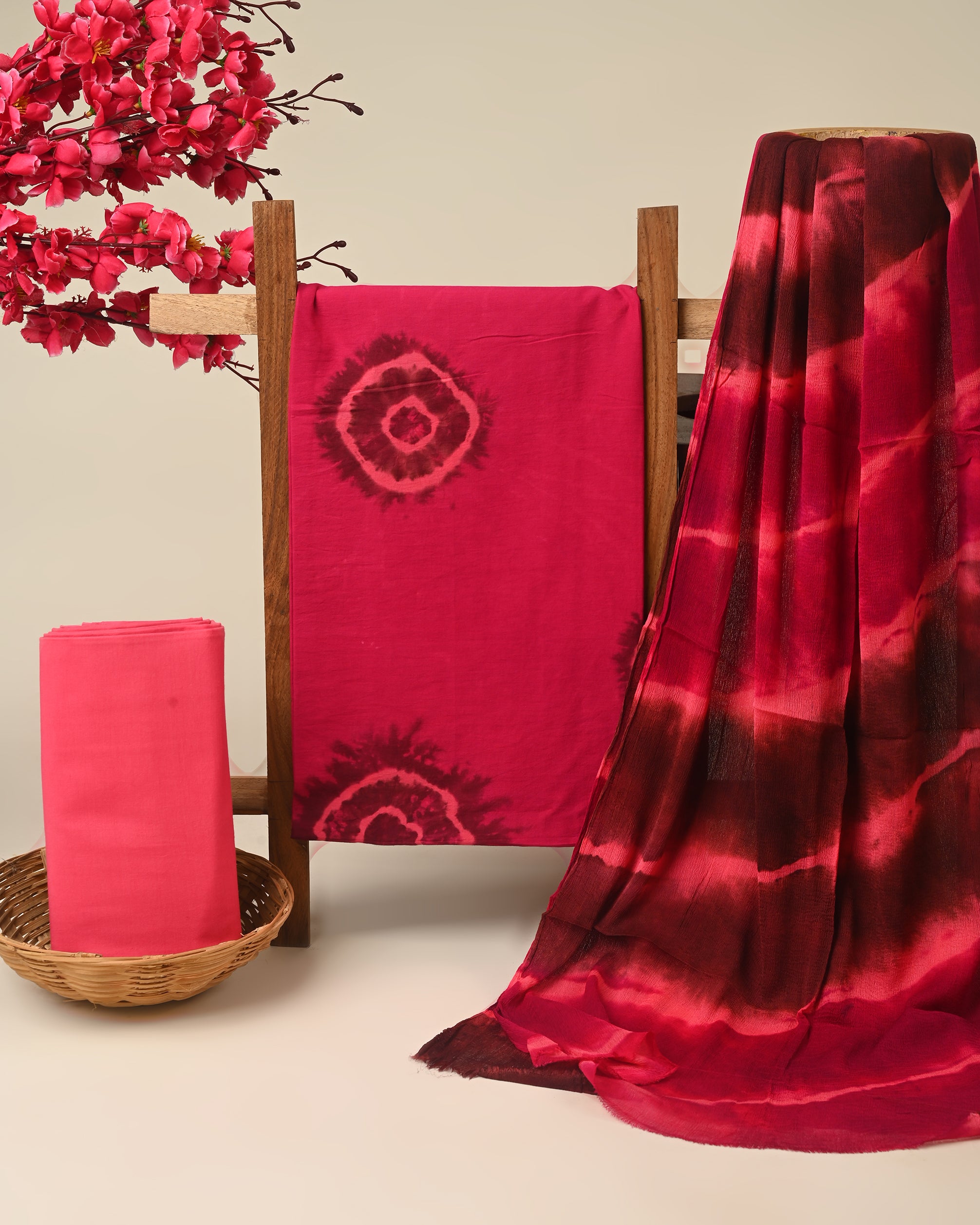CHIFFON DUPATTA COTTON SUIT