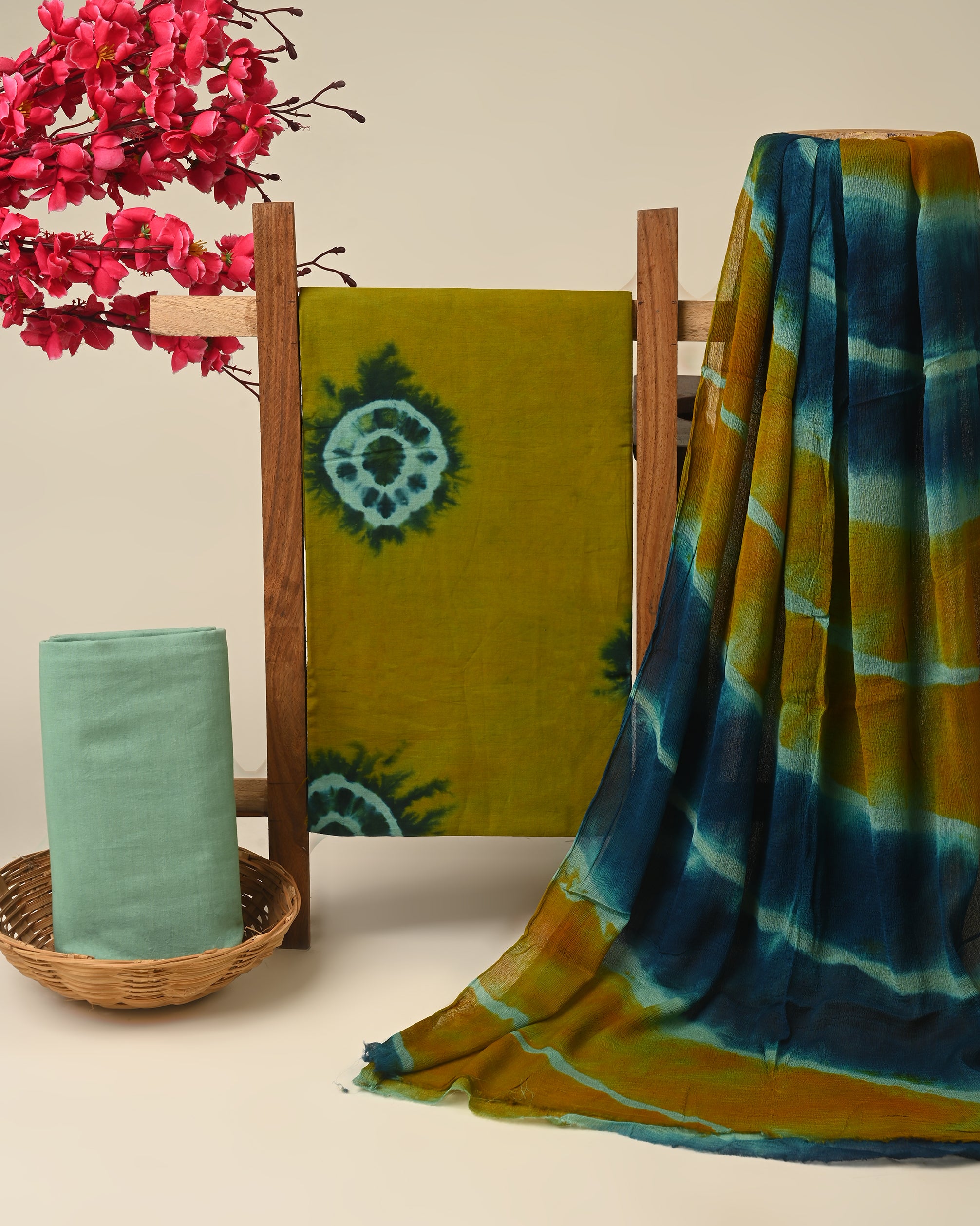 CHIFFON DUPATTA COTTON SUIT