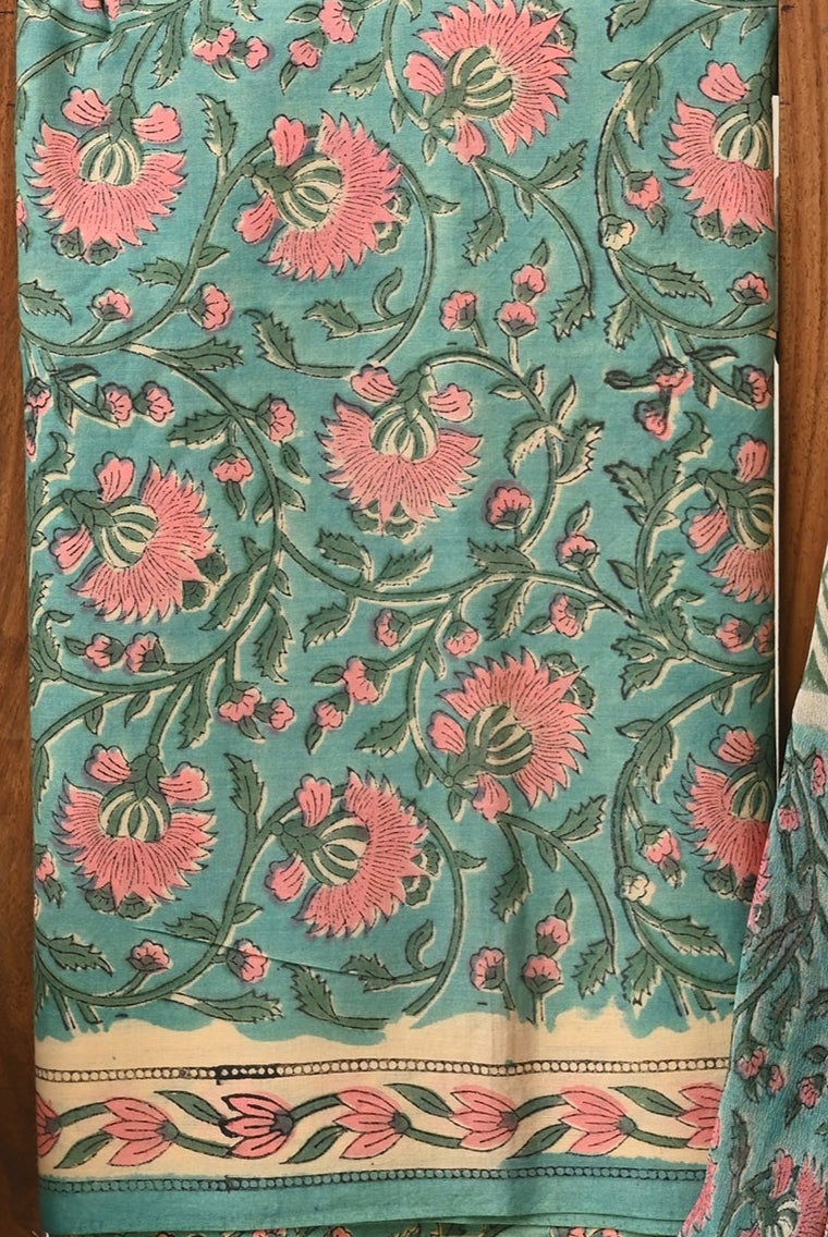 CHIFFON DUPATTA COTTON SUIT