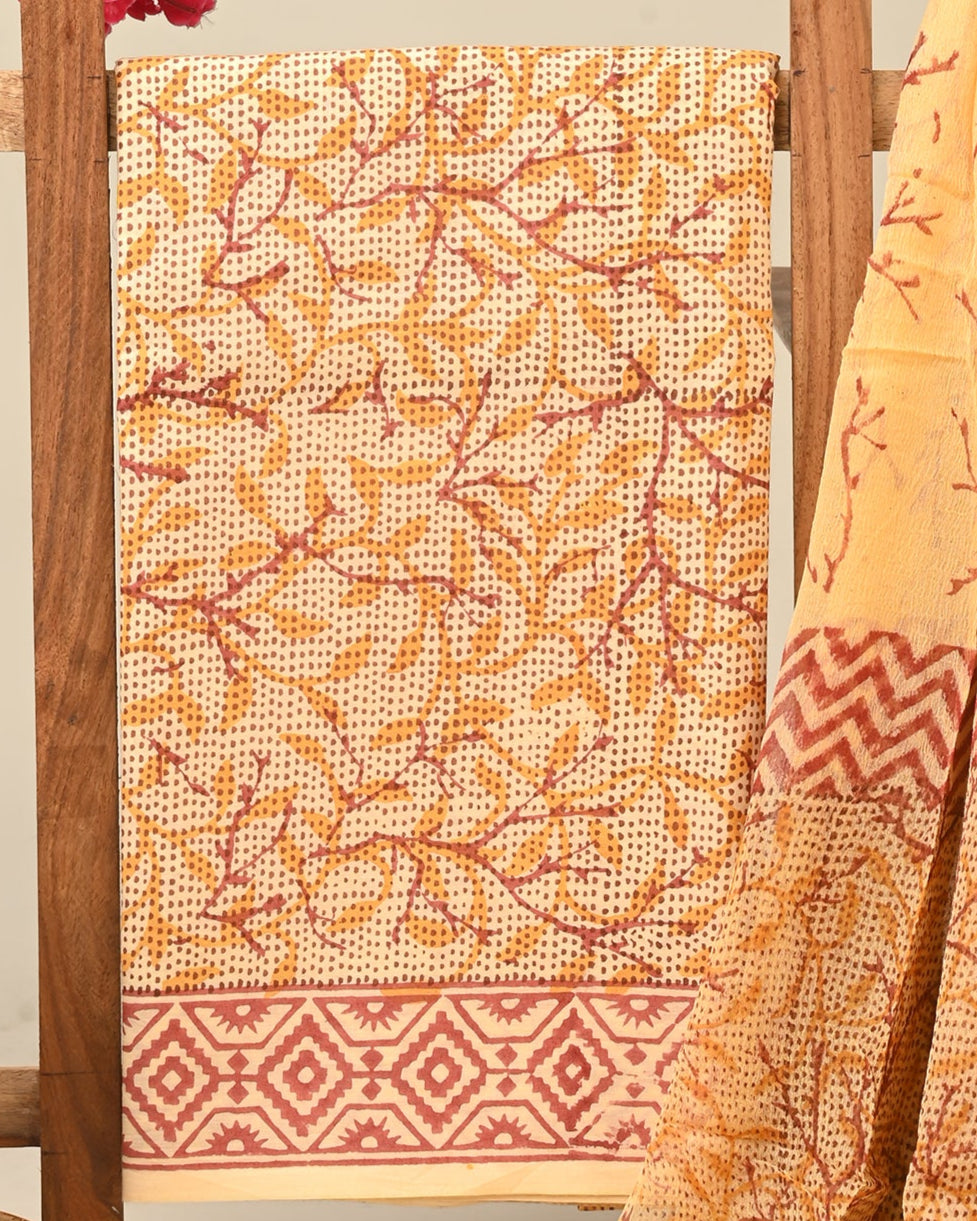 CHIFFON DUPATTA COTTON SUIT