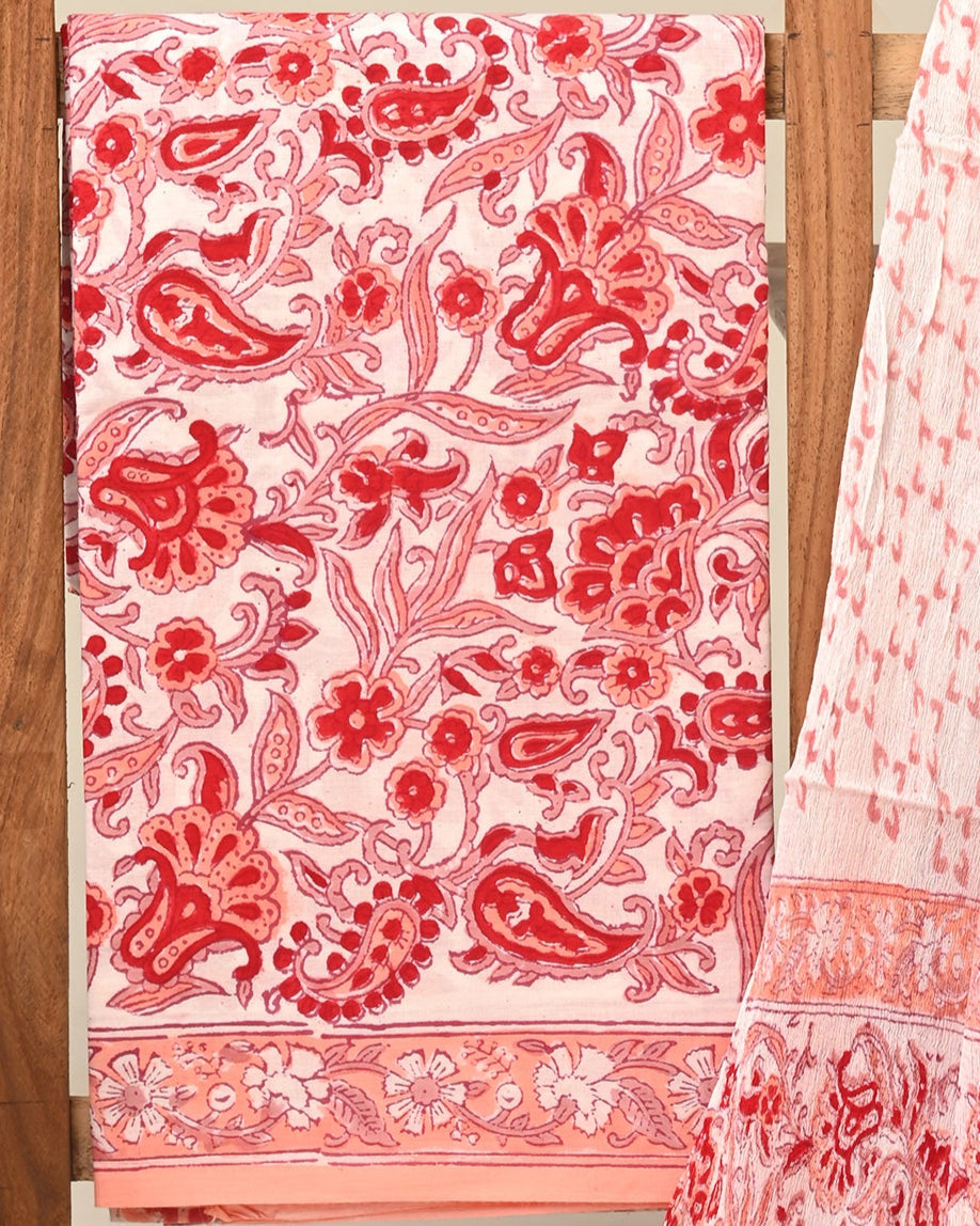 CHIFFON DUPATTA COTTON SUIT