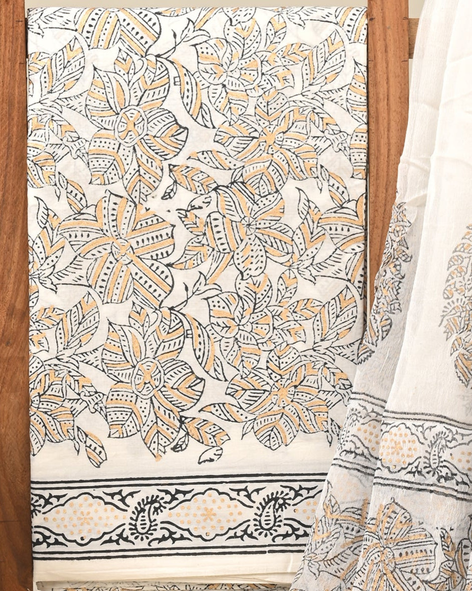 CHIFFON DUPATTA COTTON SUIT
