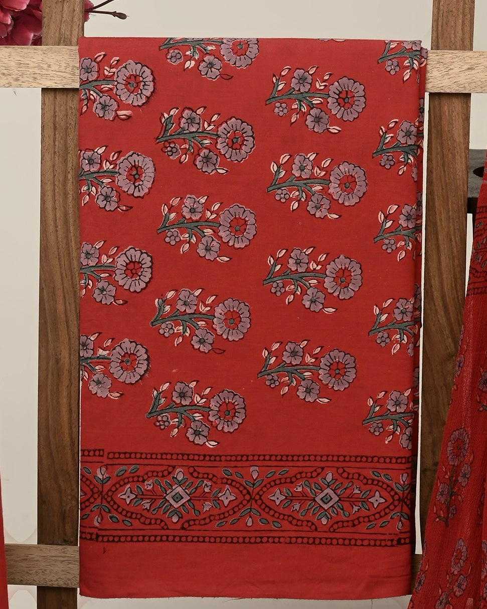 CHIFFON DUPATTA COTTON SUIT