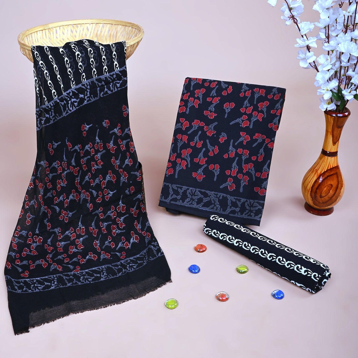 CHIFFON DUPATTA COTTON SUIT