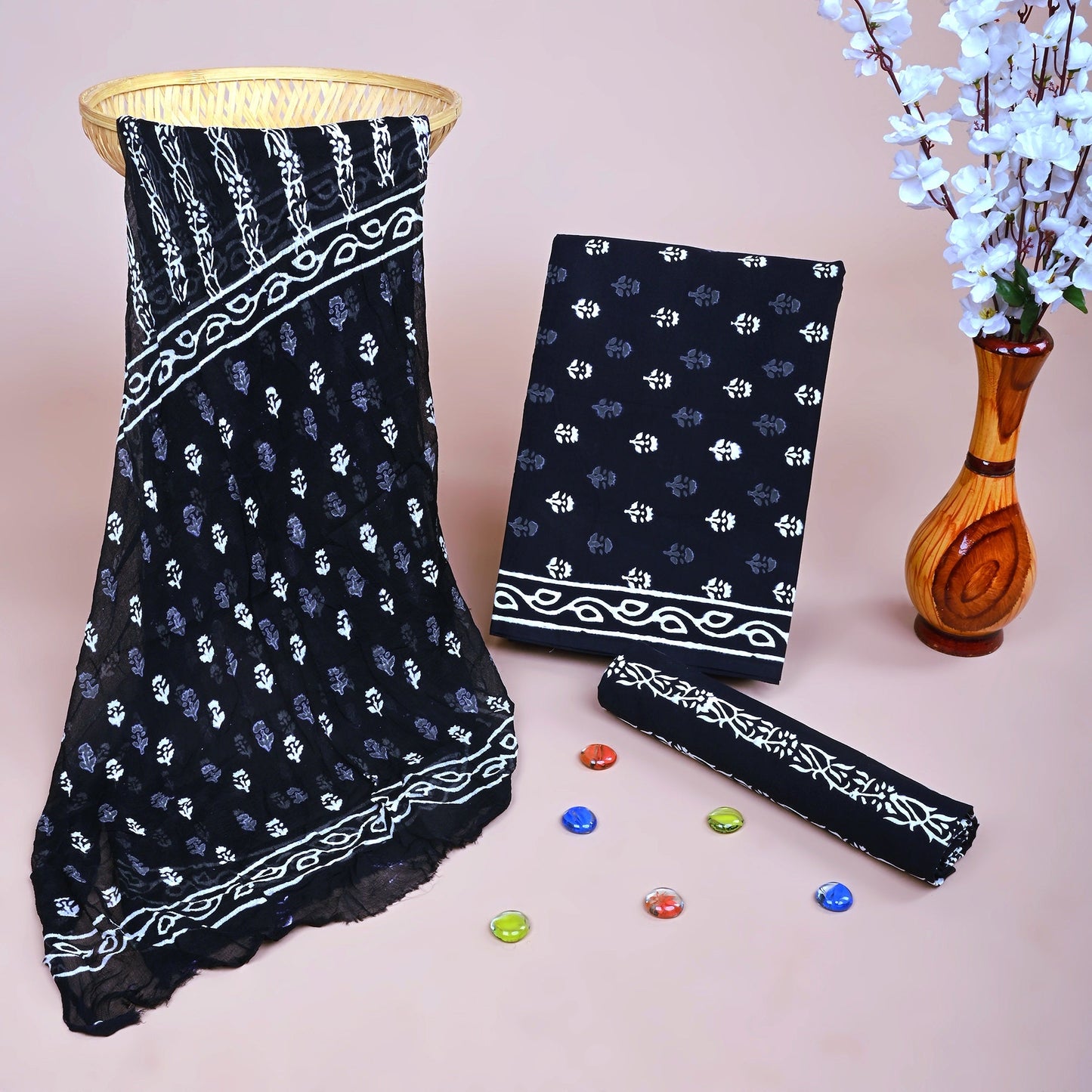 CHIFFON DUPATTA COTTON SUIT