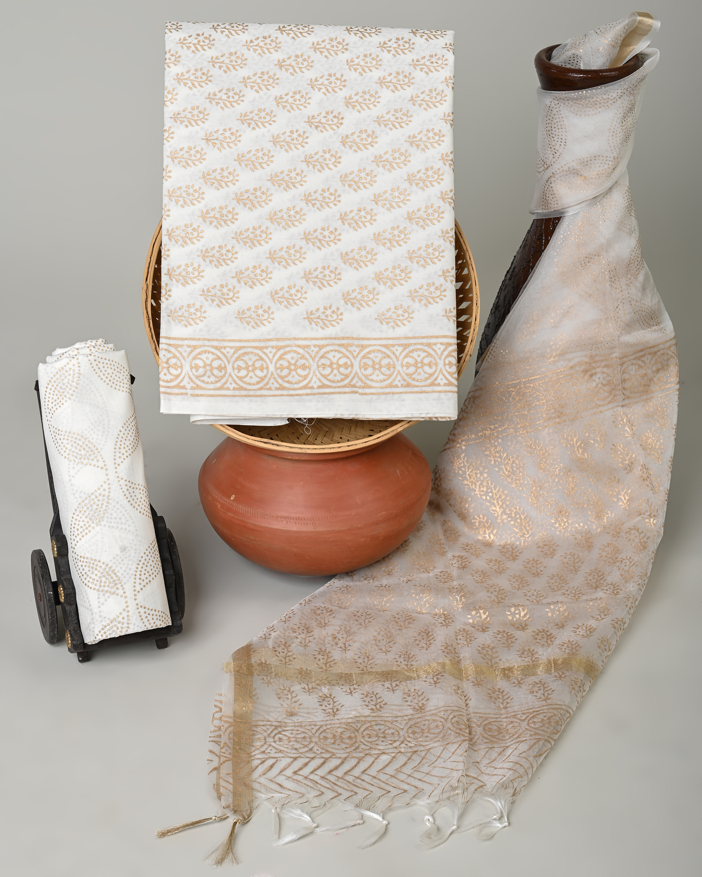 ORGANZA DUPATTA COTTON SUIT