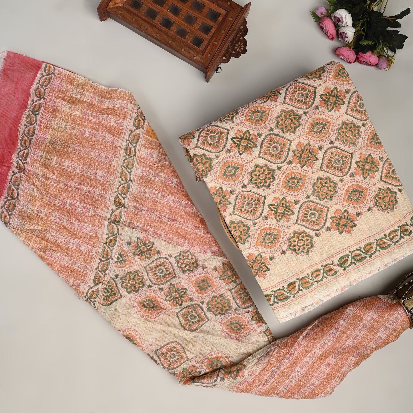 Khadi Cotton Suit (TOP & DUPATTA SET)