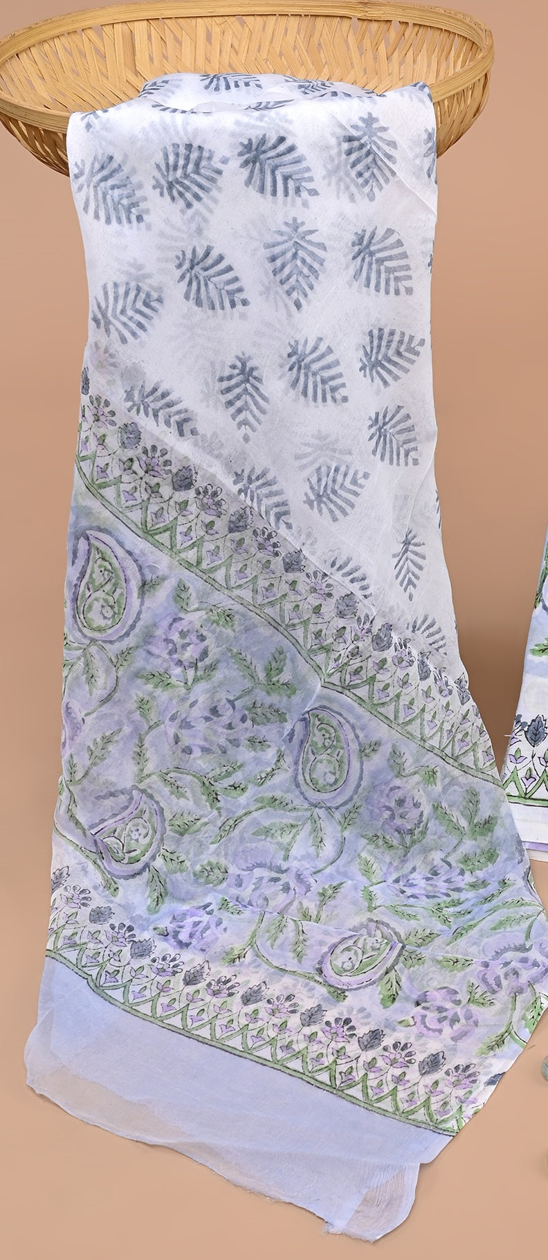 CHIFFON DUPATTA COTTON SUIT