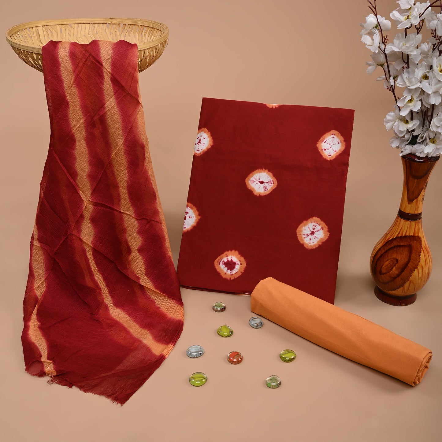 CHIFFON DUPATTA COTTON SUIT