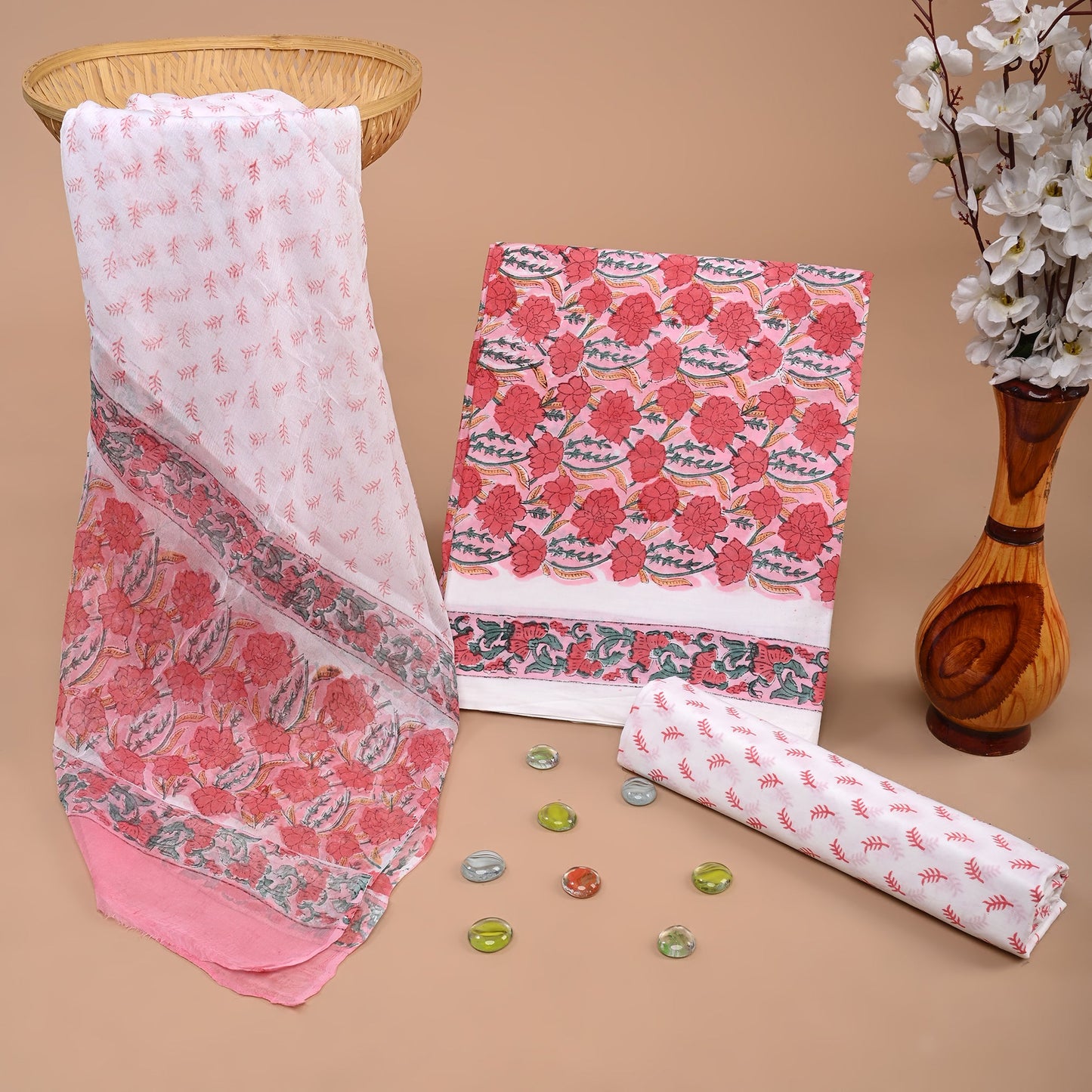 CHIFFON DUPATTA COTTON SUIT