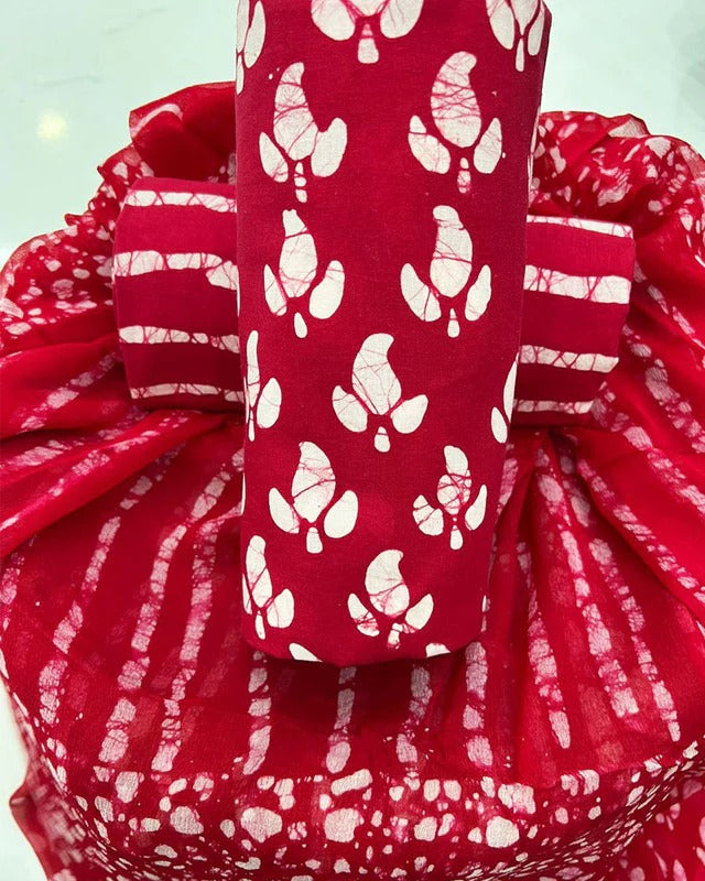 CHIFFON DUPATTA COTTON SUIT