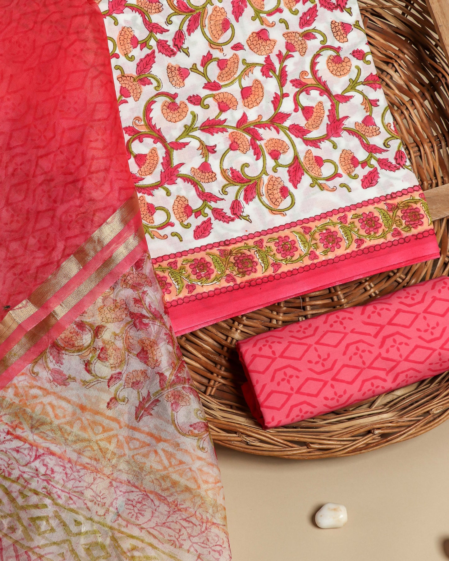 ORGANZA DUPATTA COTTON SUIT